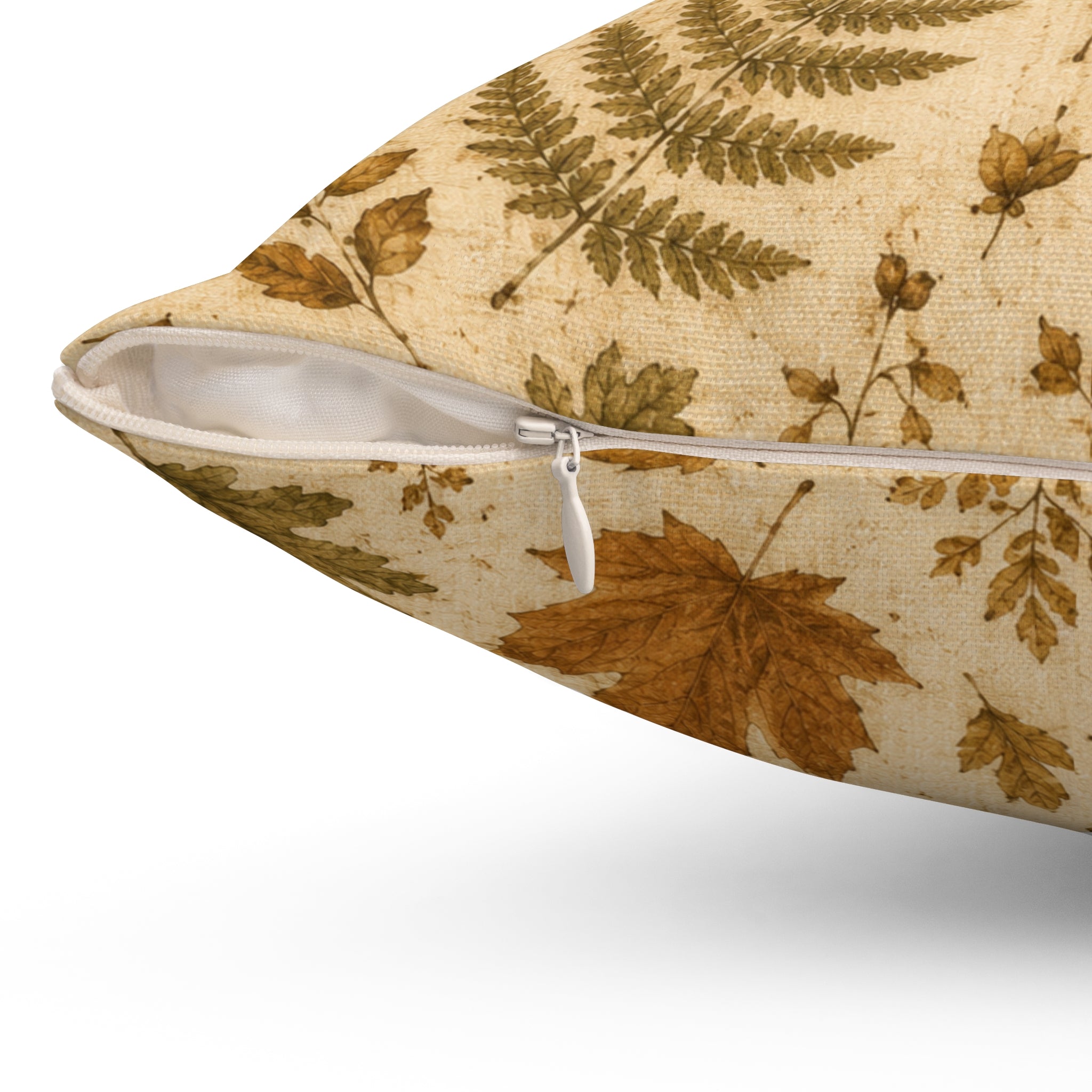 Old Soul Harvest™ Pressed Autumn Leaves Throw Pillow - Throw Pillow from Old Soul Harvest Campfire Circle
