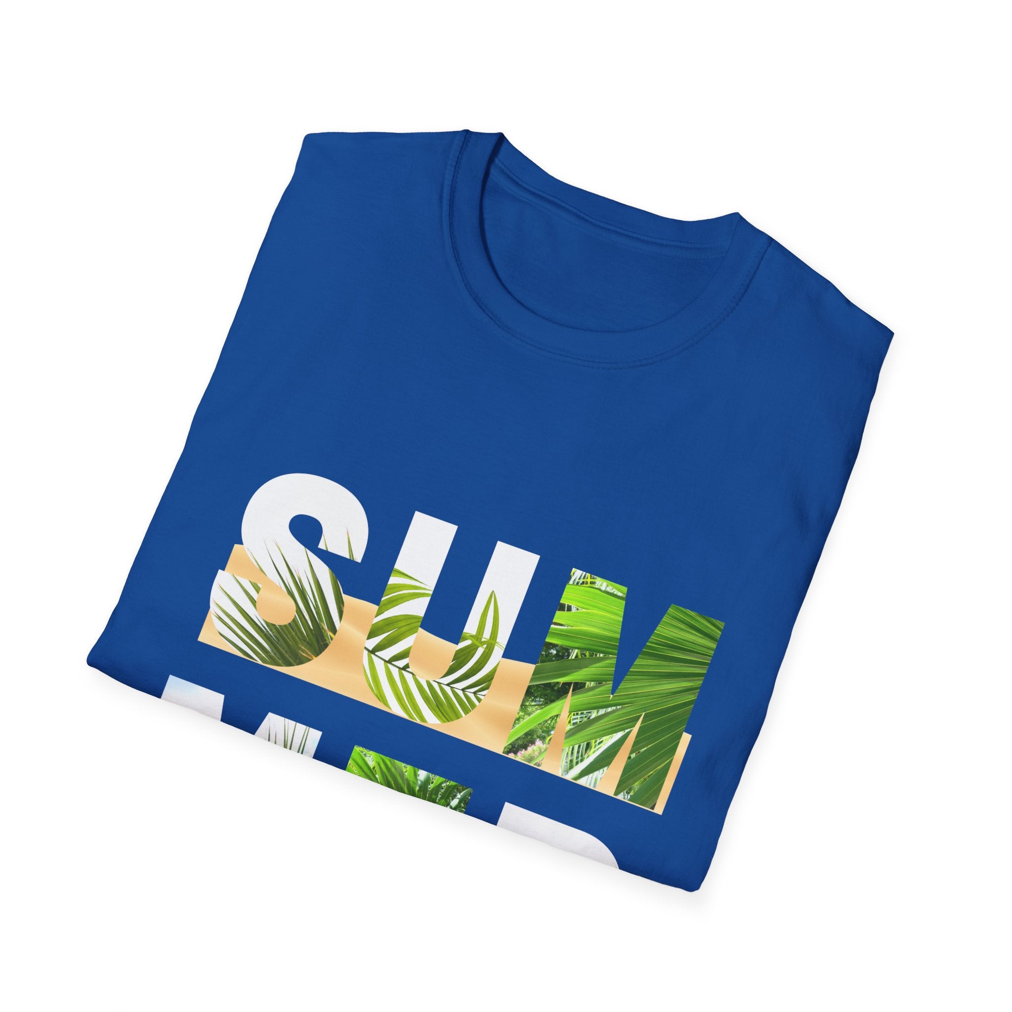 Summer Palm Graphic T-Shirt - Tropical 'SUMMER' Block Design - Creations by Chris and Carlos