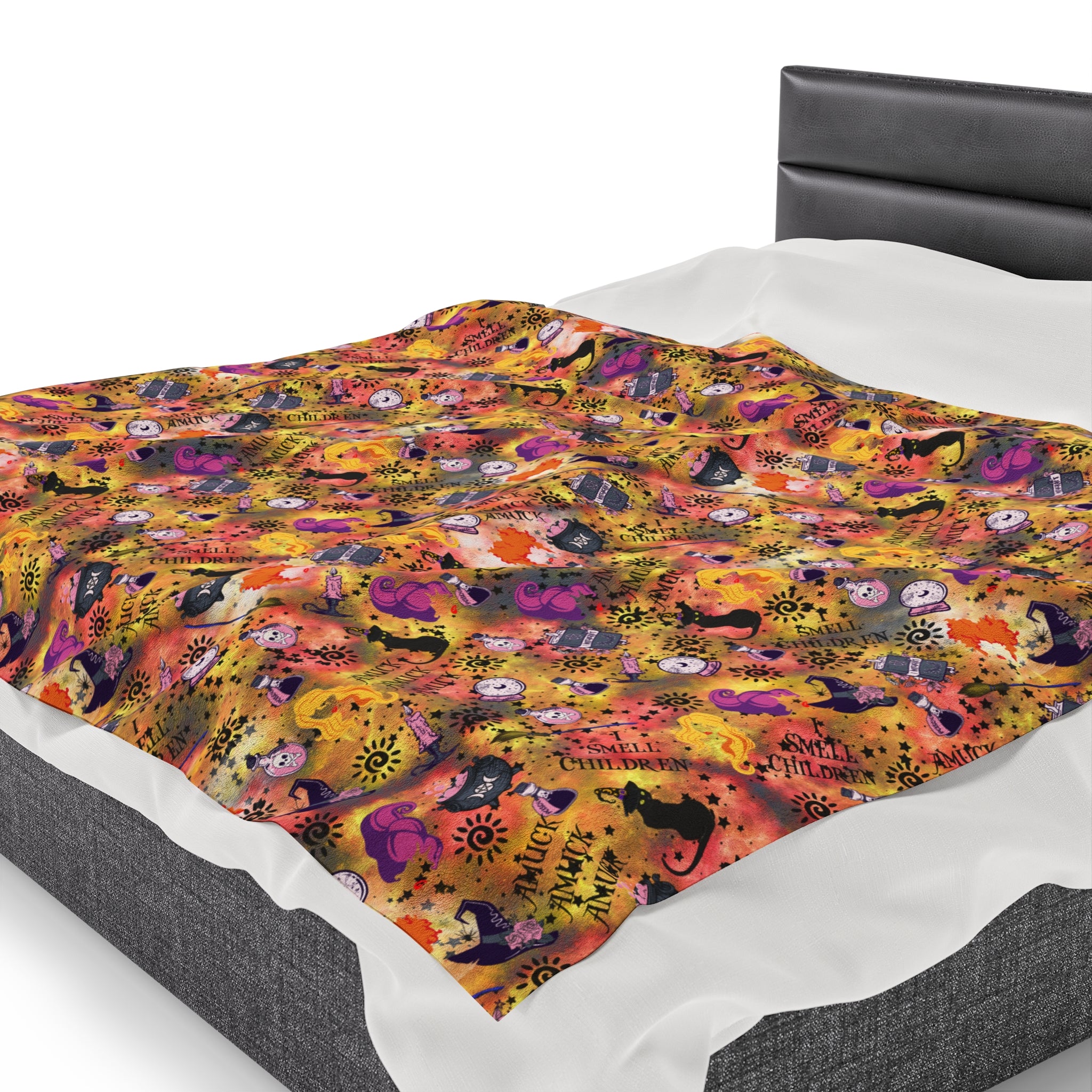 Hocus Pocus- Velveteen Plush CuddleLux Bliss Blanket - Creations by Chris and Carlos