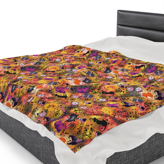 Hocus Pocus- Velveteen Plush CuddleLux Bliss Blanket - Creations by Chris and Carlos