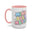 Mind Over Matter Accent Coffee Mug – Pastel Motivational Ceramic Mug (11/15oz)