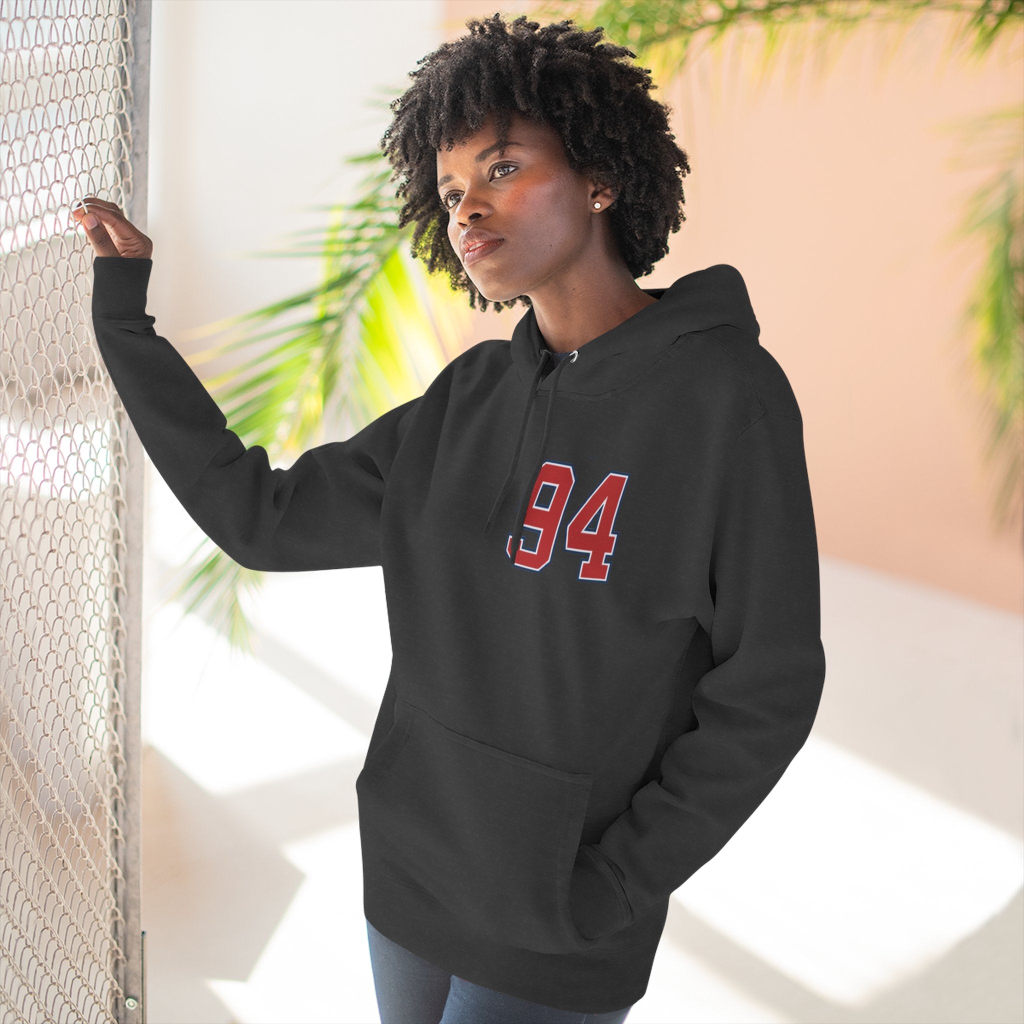 94 BNY Bunny Football Hoodie — Funny Easter Sports Pullover - Creations by Chris and Carlos