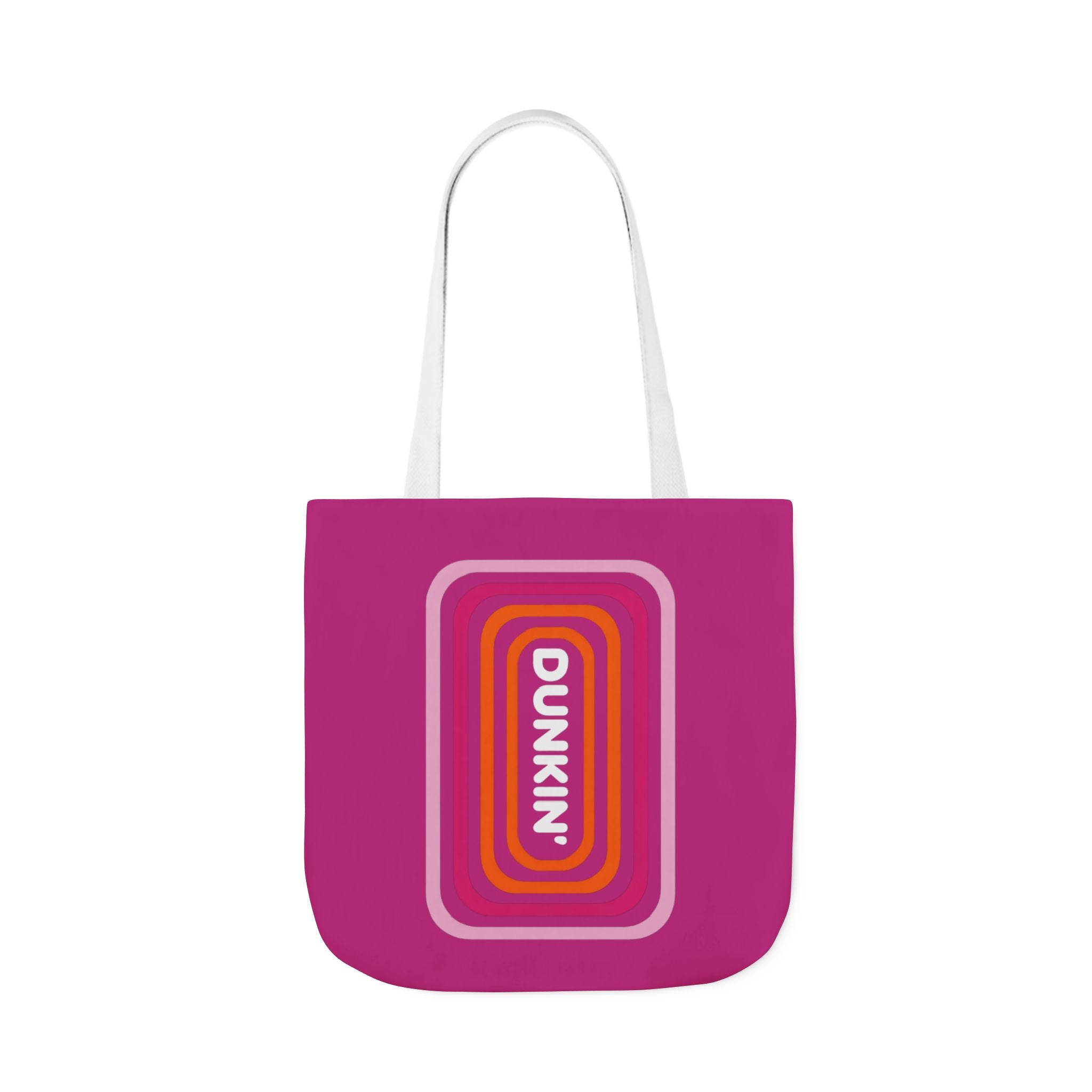 Tote Bag — Retro Pink 'Dunkin' Logo' Canvas Tote - Creations by Chris and Carlos