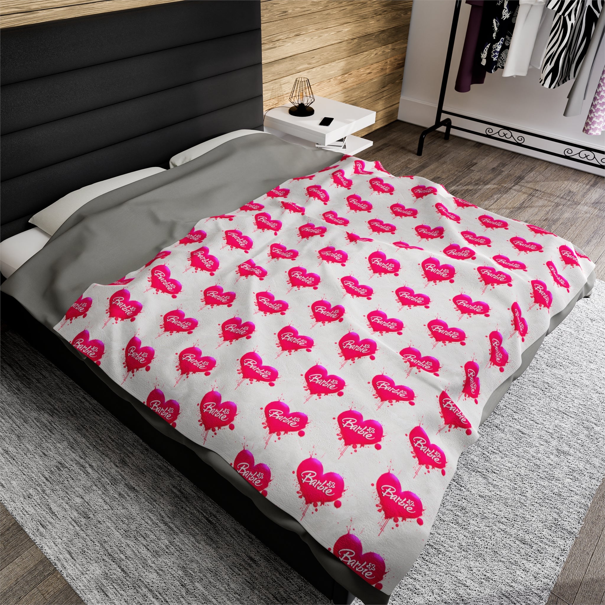 Barbie- Velveteen Plush CuddleLux Bliss Blanket - Creations by Chris and Carlos