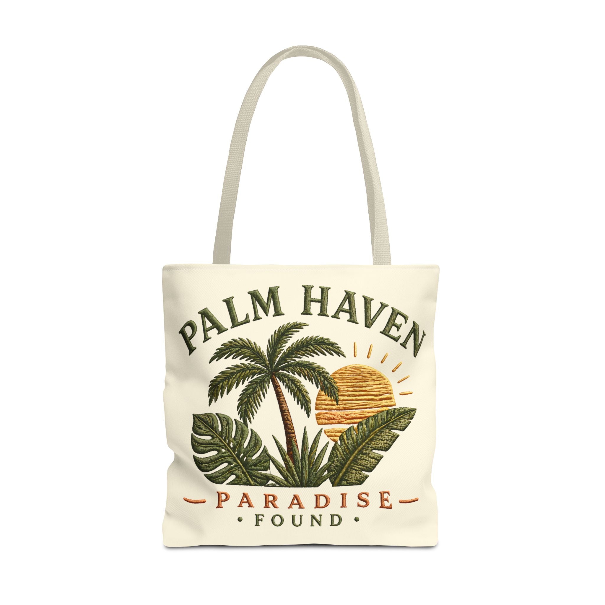 Palm Haven Tote Bag – 'Paradise Found' Tropical Palm Beach Tote - Creations by Chris and Carlos