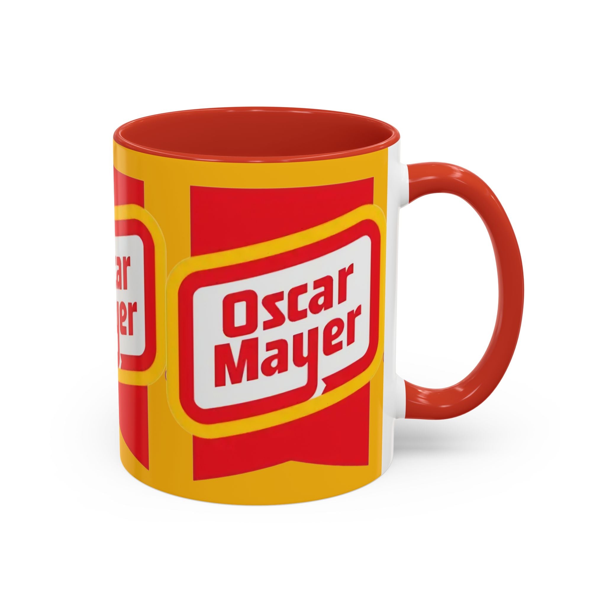 Accent Mug — Retro Oscar Mayer Logo Coffee Cup (11/15 oz) - Creations by Chris and Carlos