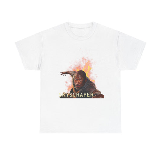 Skyscraper Rescue Tee — Action Movie Inspired Graphic T‑Shirt - Creations by Chris and Carlos