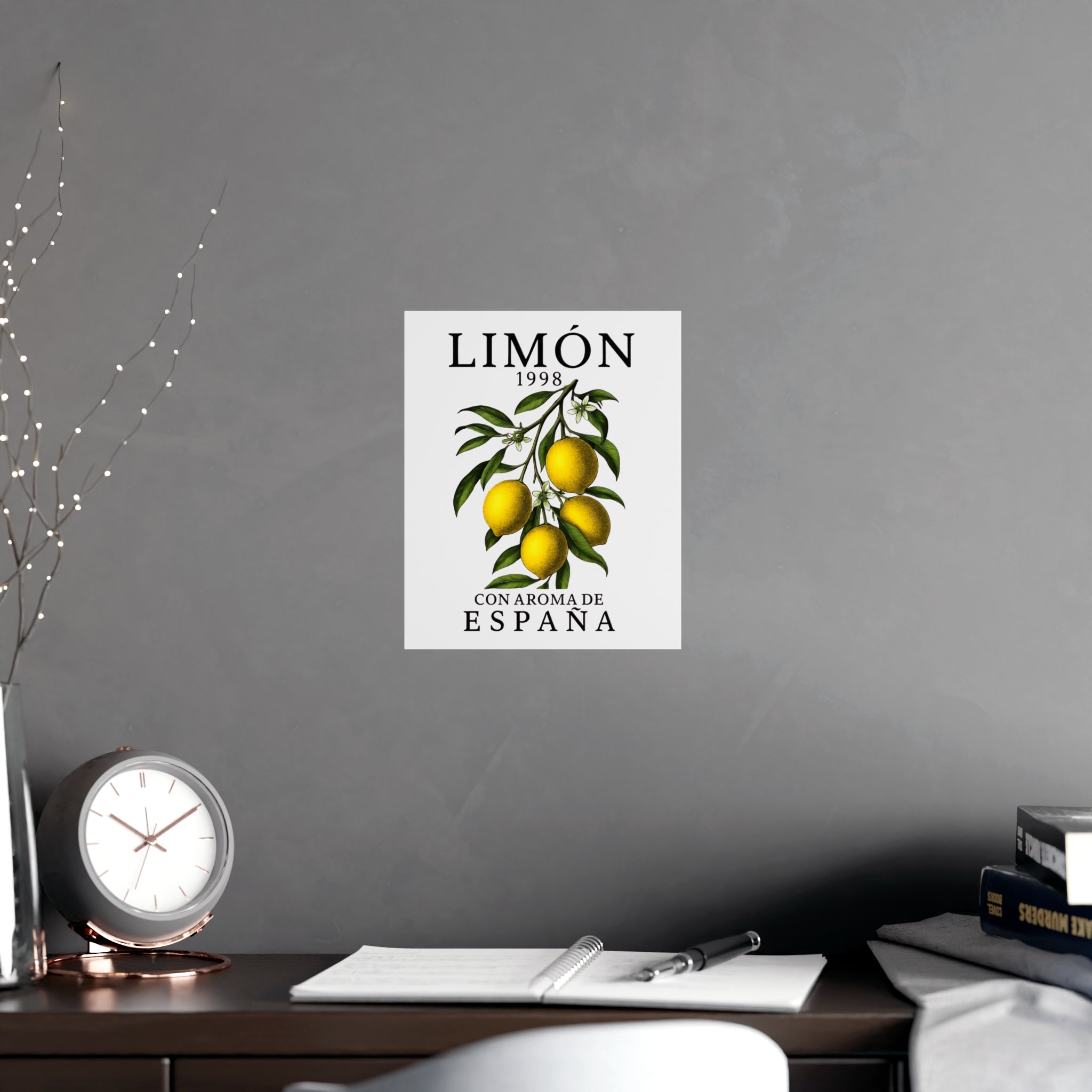 LIMÓN 1998 Spanish Lemon Botanical Poster — 'Con Aroma de España' Vintage Wall Art - Creations by Chris and Carlos