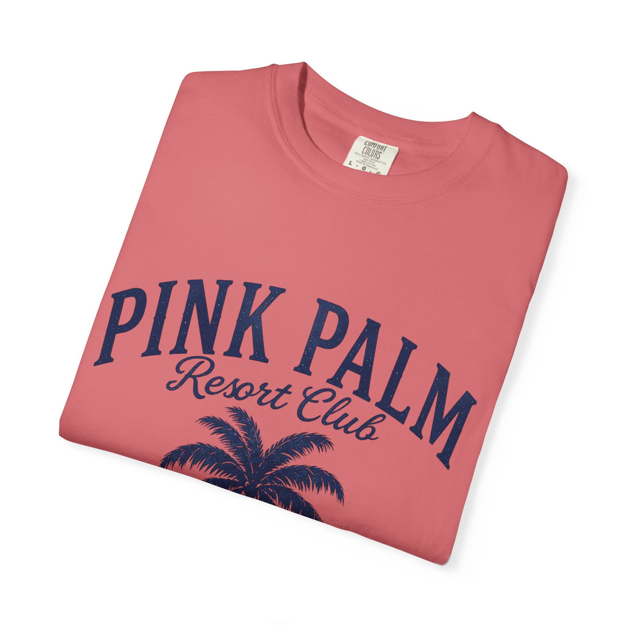 Pink Palm Resort Club T-Shirt — Tropical Palm Graphic Tee - Creations by Chris and Carlos