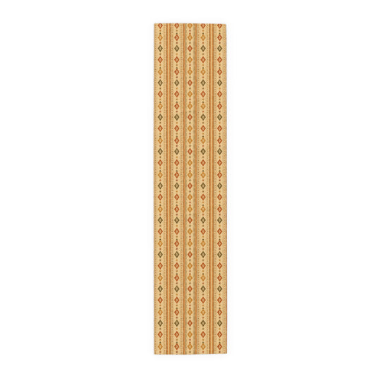 Southwestern Stripe Table Runner — Rustic Aztec Cotton-Poly Accent - Creations by Chris and Carlos