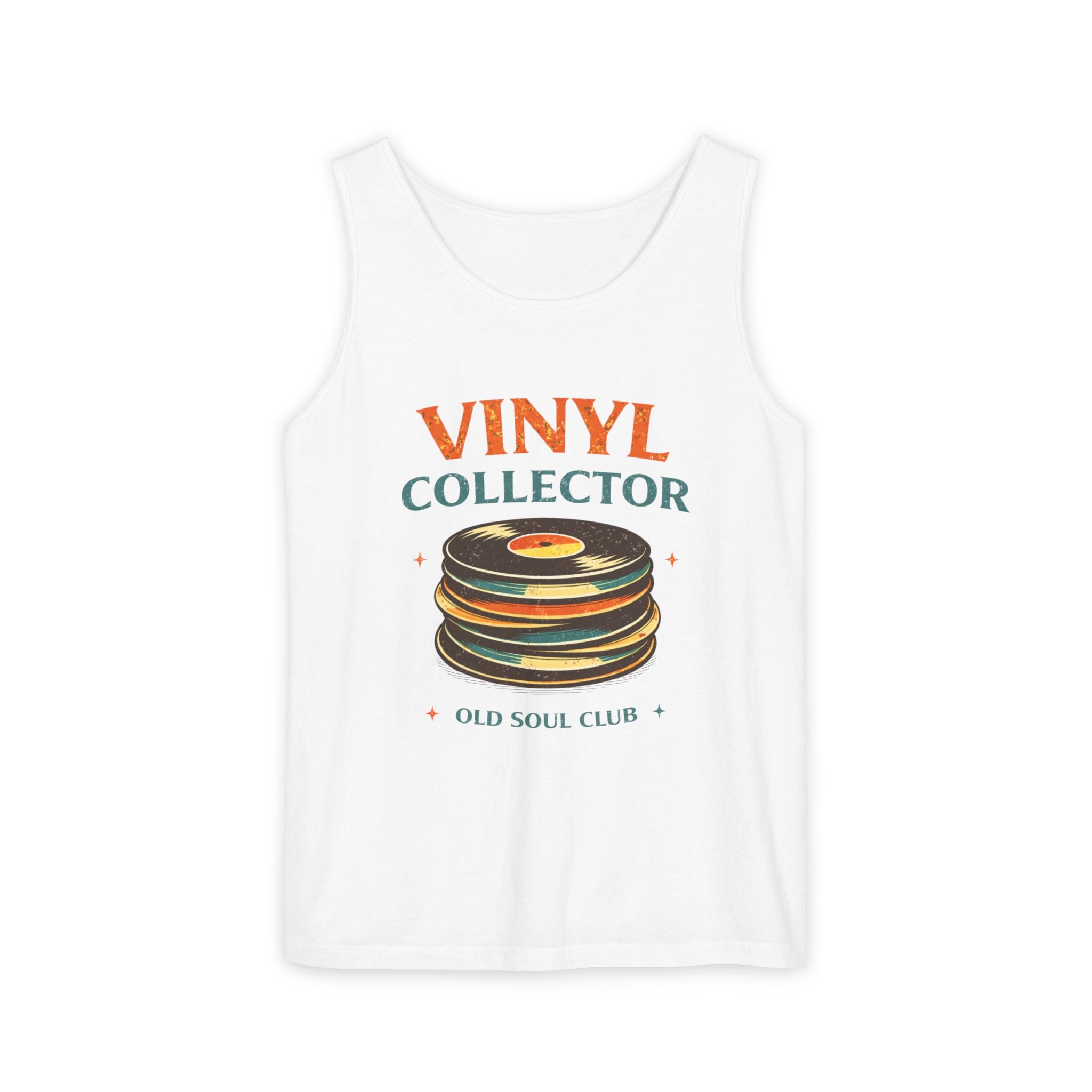 Vinyl Collector Tank Top — Old Soul Club Retro Record Lover Tee - Creations by Chris and Carlos