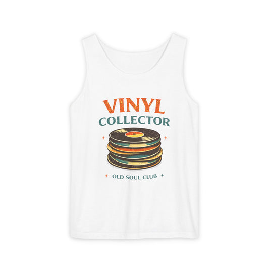 Vinyl Collector Tank Top — Old Soul Club Retro Record Lover Tee - Creations by Chris and Carlos