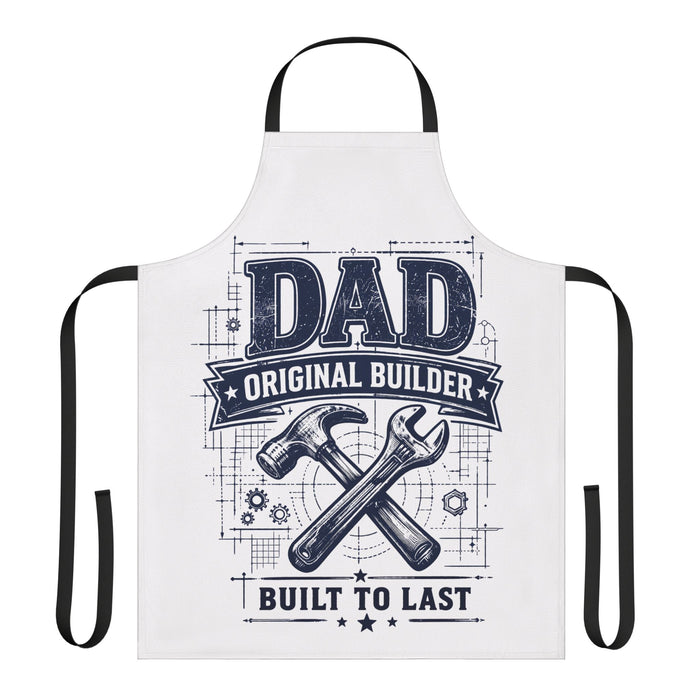 Dad Builder Apron — "Built to Last" Tool Belt Design, Father's Day Gift