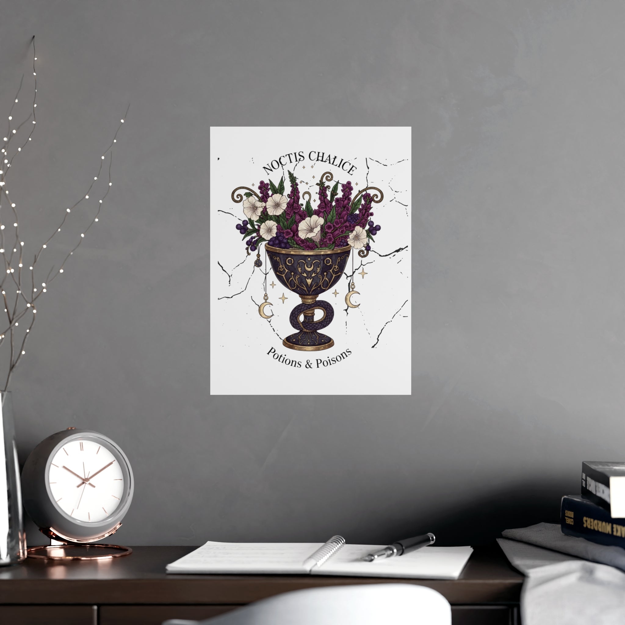 Noctis Chalice Matte Poster — Potions & Poisons Floral Gothic Wall Art - Creations by Chris and Carlos