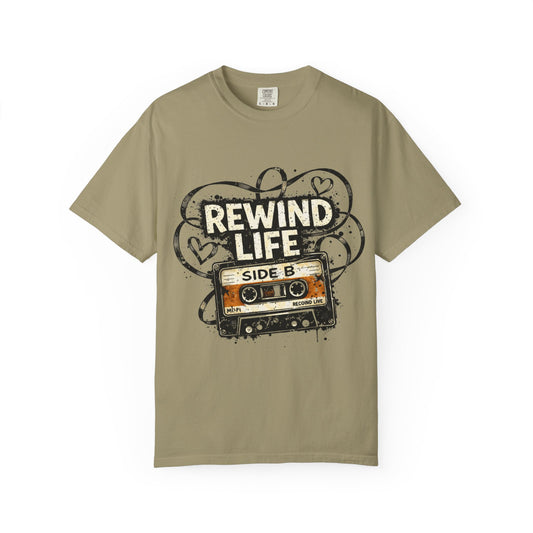 Rewind Life Cassette T-Shirt - Creations by Chris and Carlos
