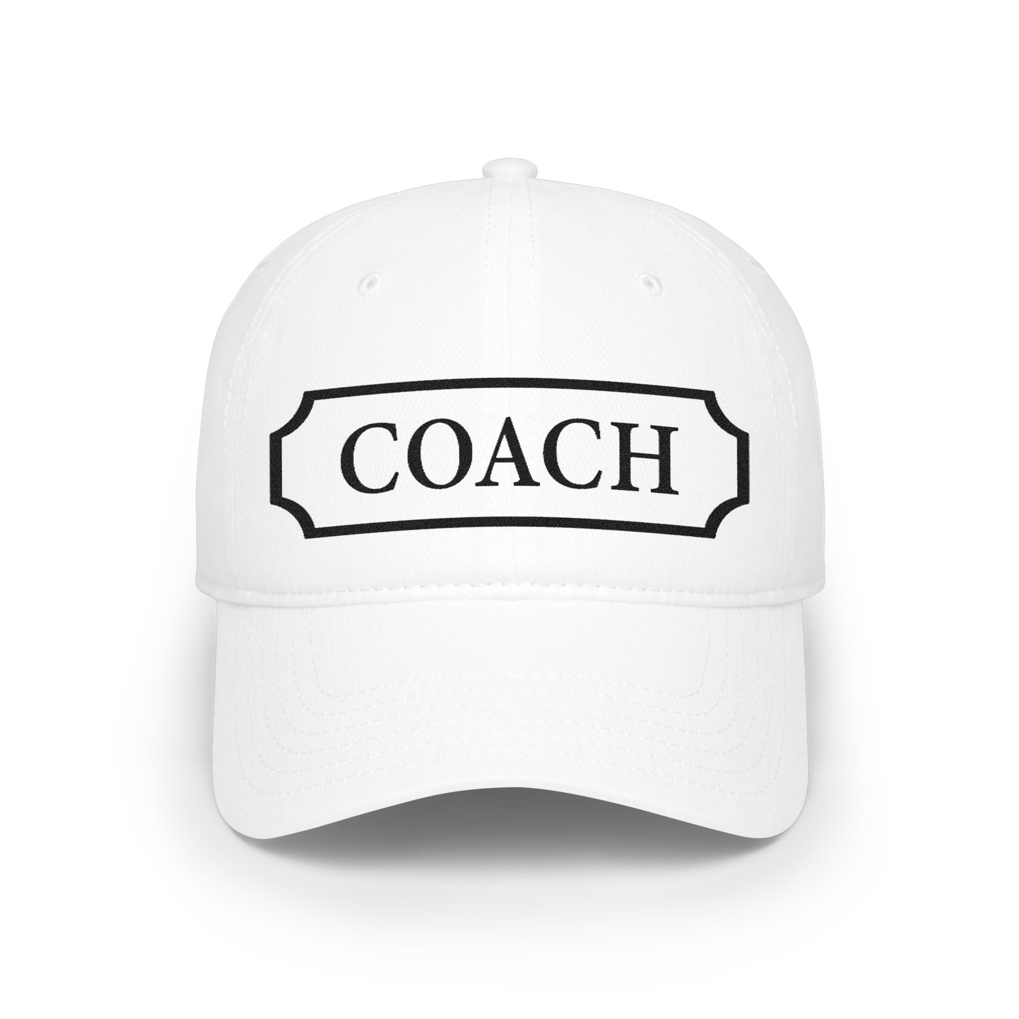 Coach Baseball Cap — Embroidered Low Profile Coach Hat for Sports Coaches & Team Gifts - Creations by Chris and Carlos