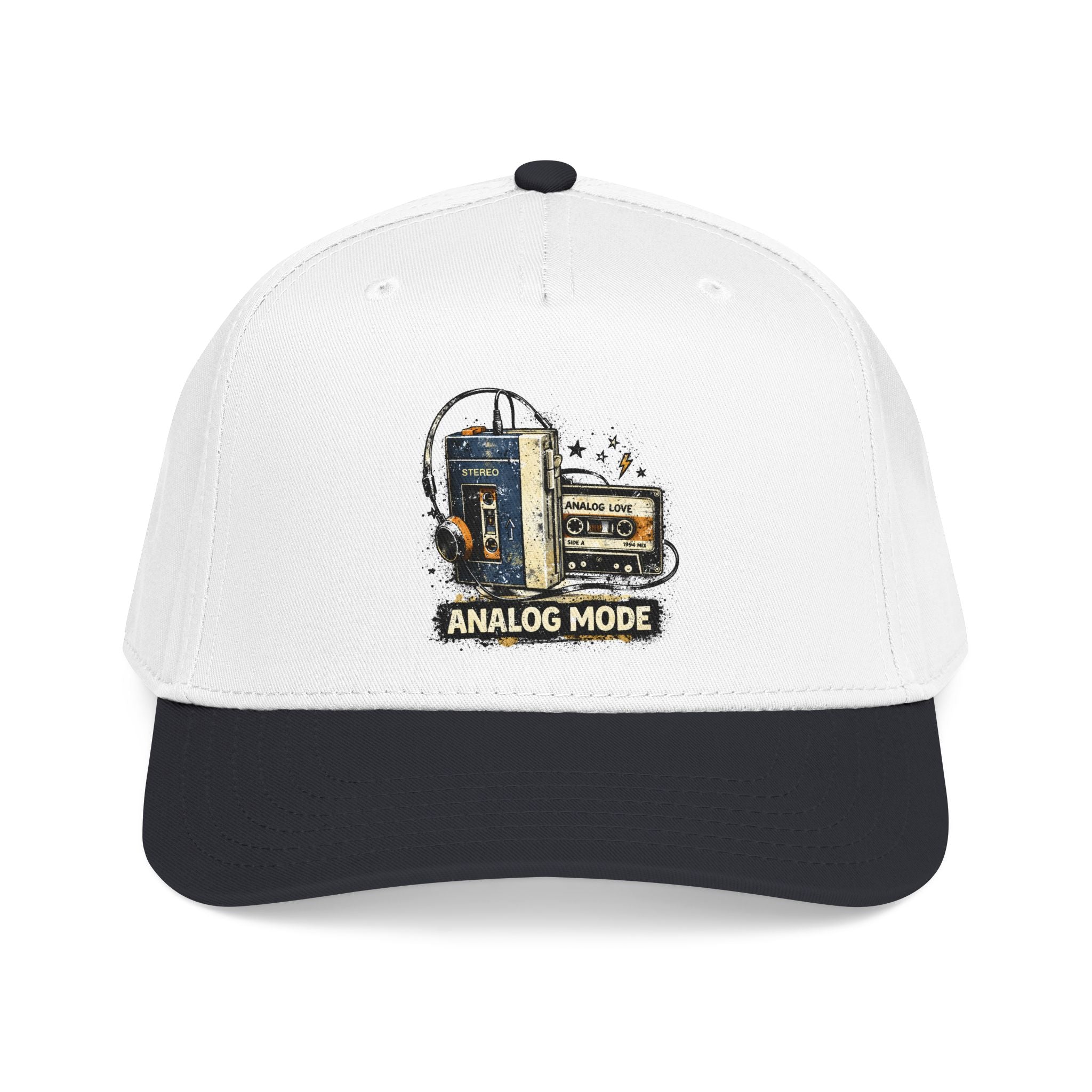 Analog Mode Baseball Cap — Vintage Camera & Tape Retro Hat - Creations by Chris and Carlos