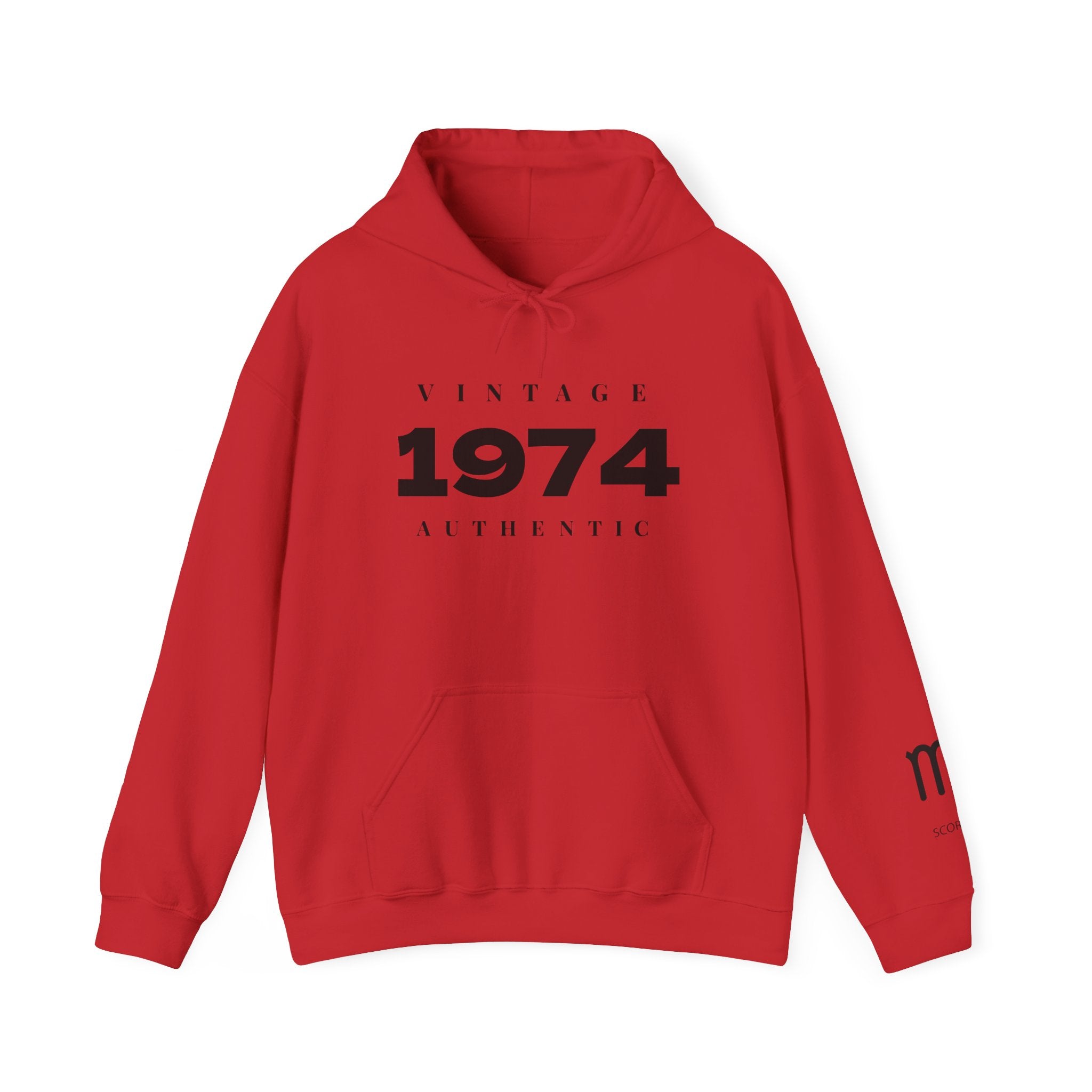 1974 Vintage Hoodie — Authentic Birthday Sweatshirt - Creations by Chris and Carlos