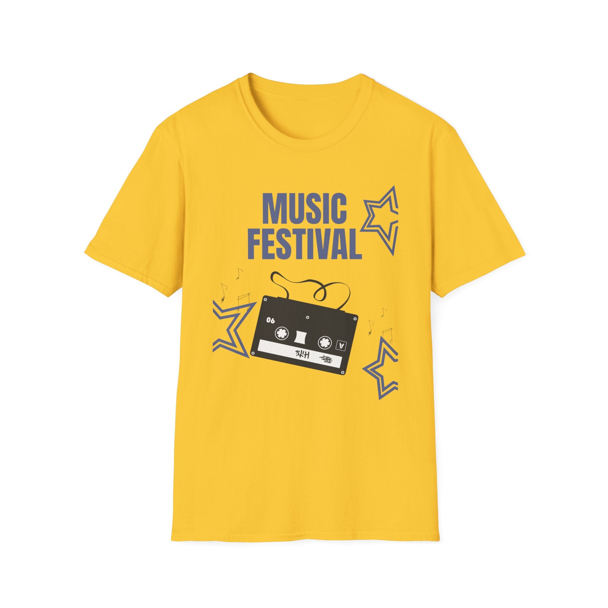 Music Festival Cassette T-Shirt — Retro Tape Graphic Tee for Concerts & Events - Creations by Chris and Carlos