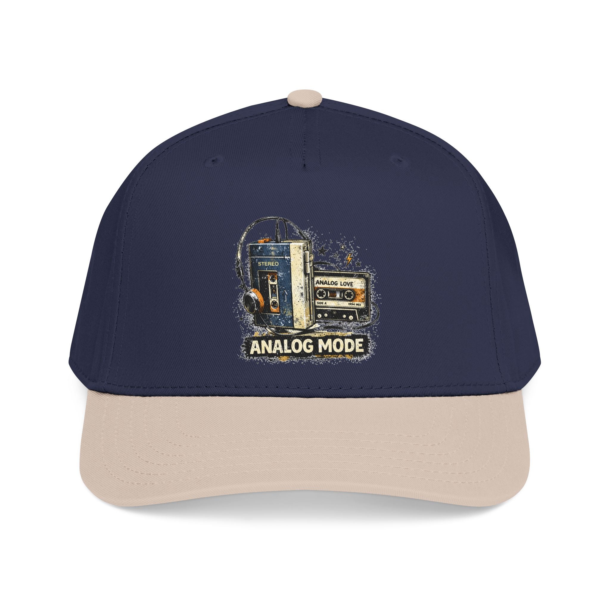 Analog Mode Baseball Cap — Vintage Camera & Tape Retro Hat - Creations by Chris and Carlos