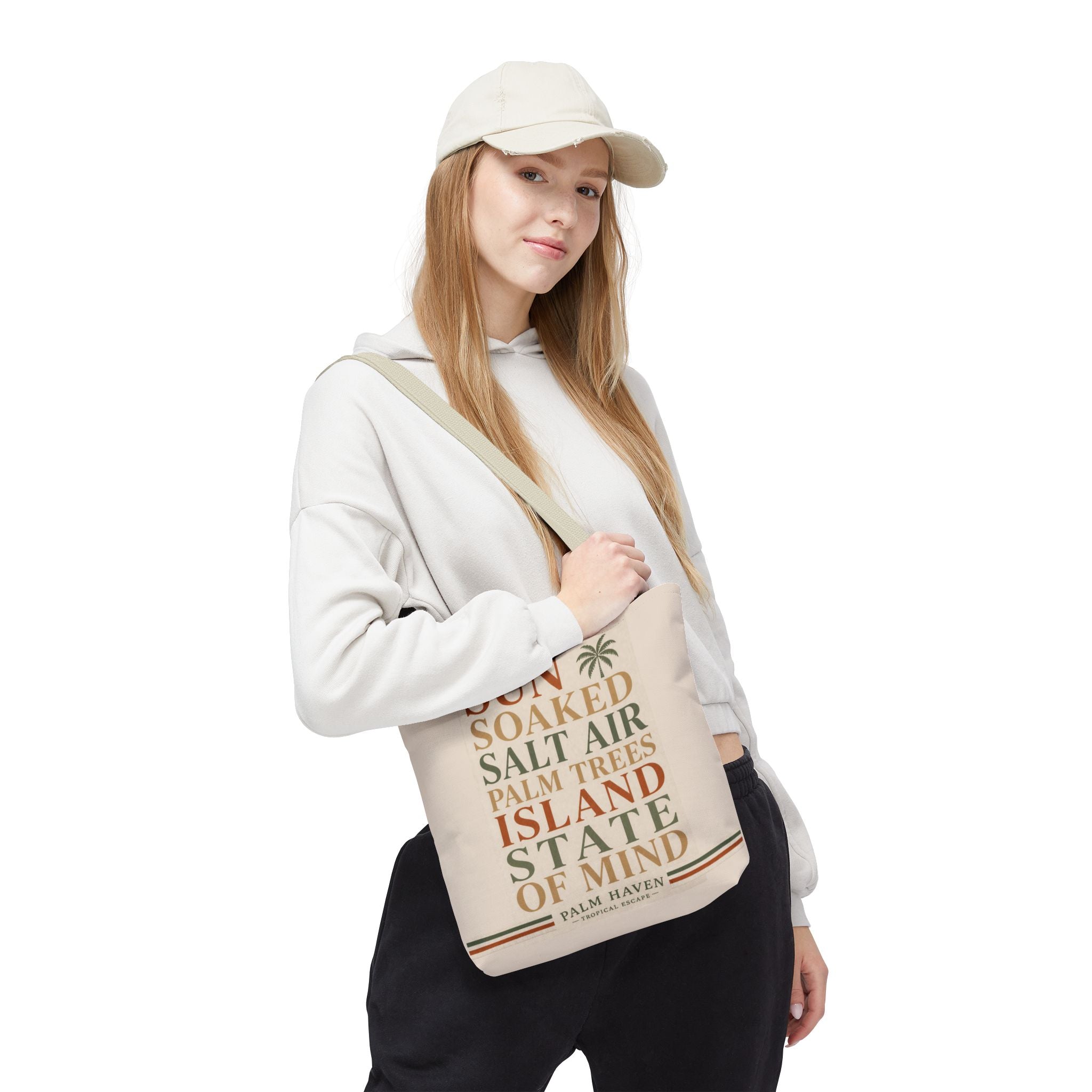 Island State of Mind Tote Bag – Sun‑Soaked Palm Tree Beach Tote - Creations by Chris and Carlos