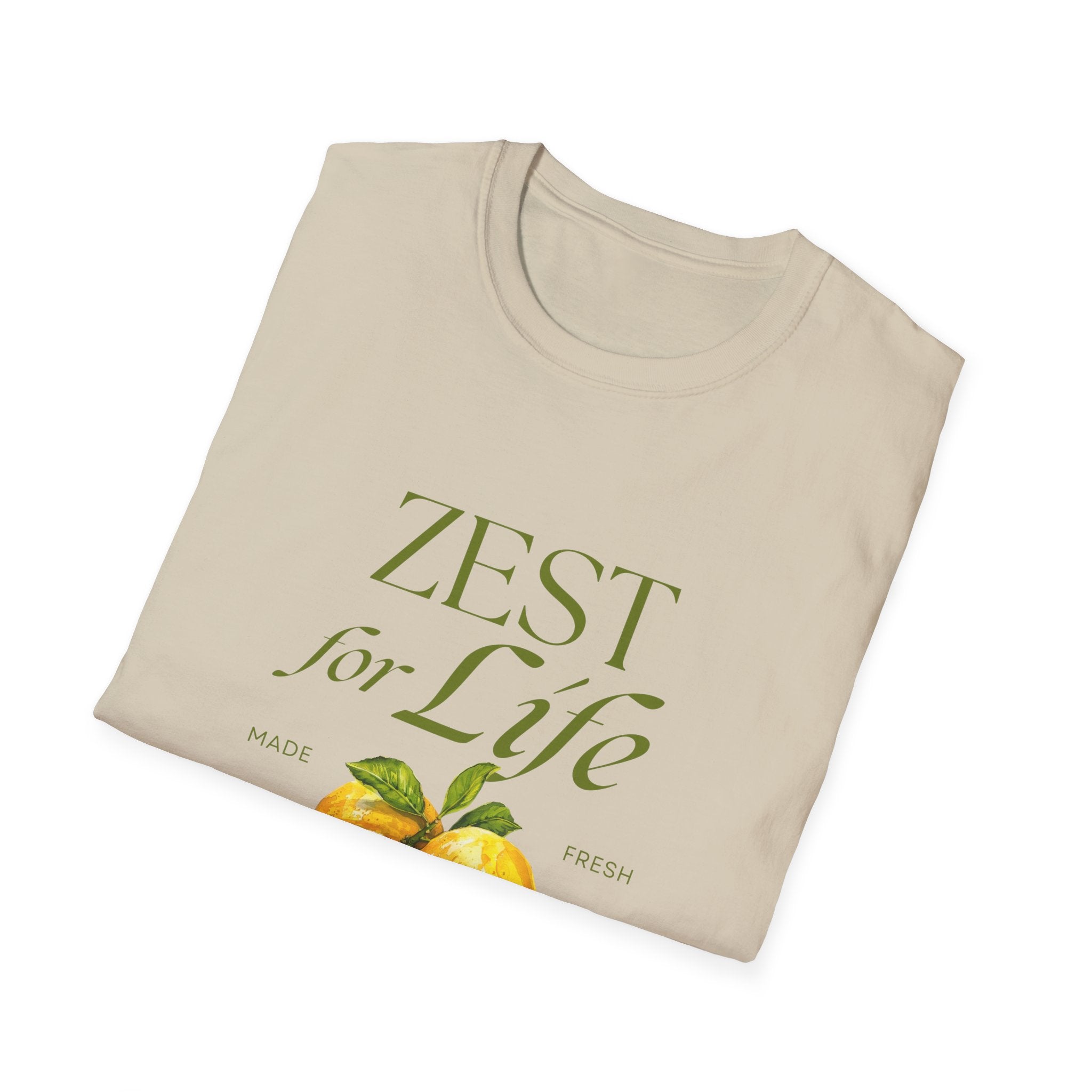Zest for Life Lemon T-Shirt — Citrus Soul Graphic Tee - Creations by Chris and Carlos
