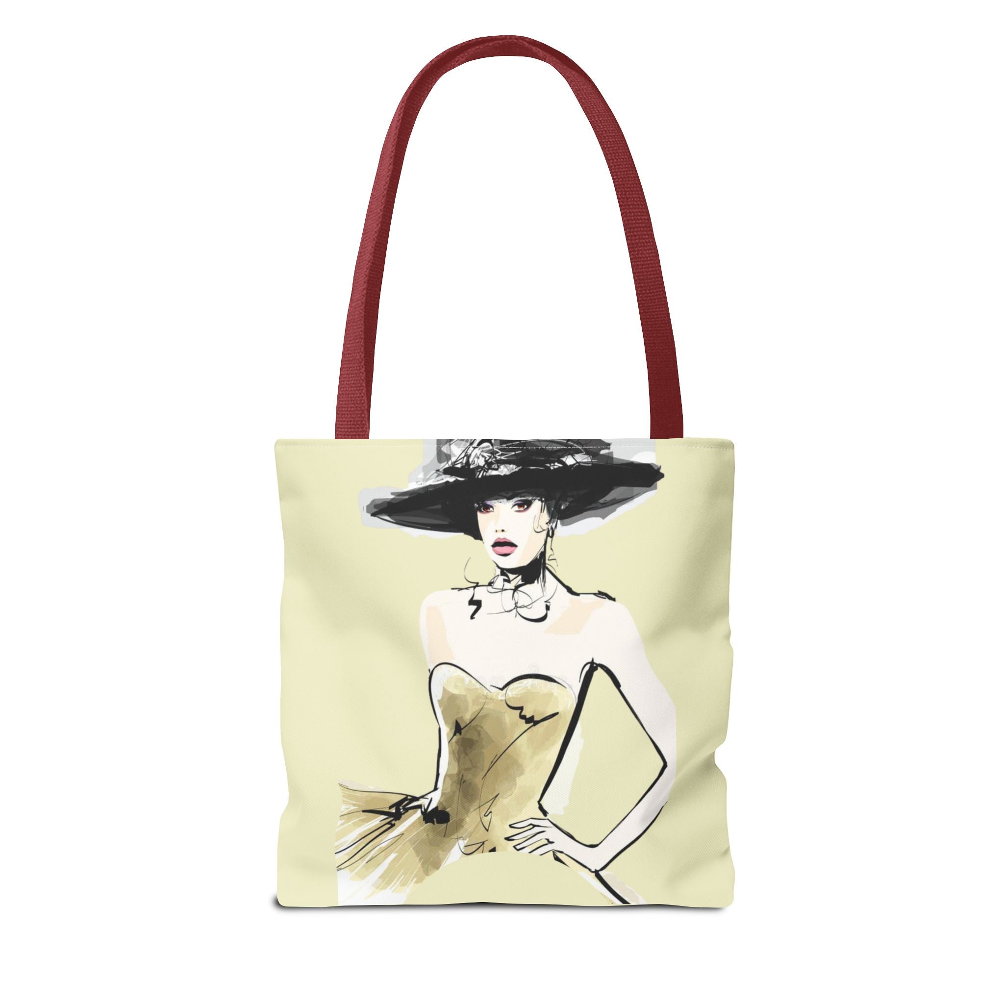 Fashion Illustration Tote Bag — Chic Woman in Hat Design - Creations by Chris and Carlos