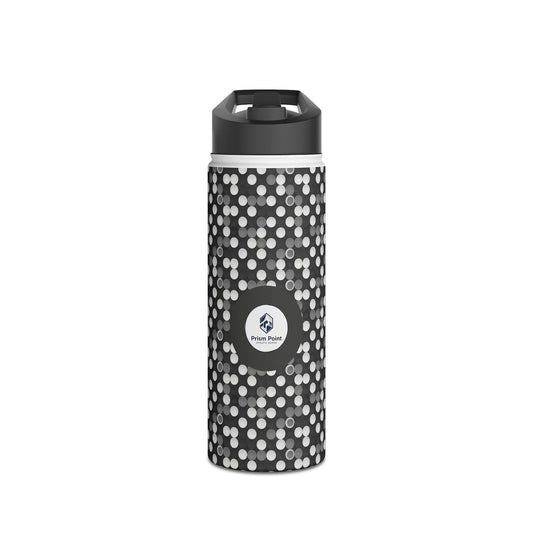 Prism Point Athletic Collection Black Hexagon Woven Pattern Stainless Steel Water Bottle - Creations by Chris and Carlos