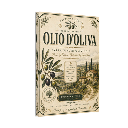 Olive Oil Vintage Kitchen Canvas - Creations by Chris and Carlos