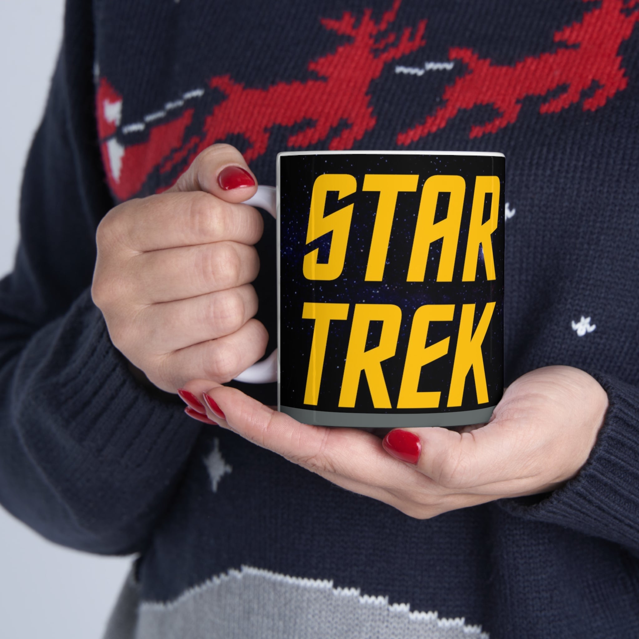Star Trek Collection- USS Enterprise White Ceramic Mug - Creations by Chris and Carlos