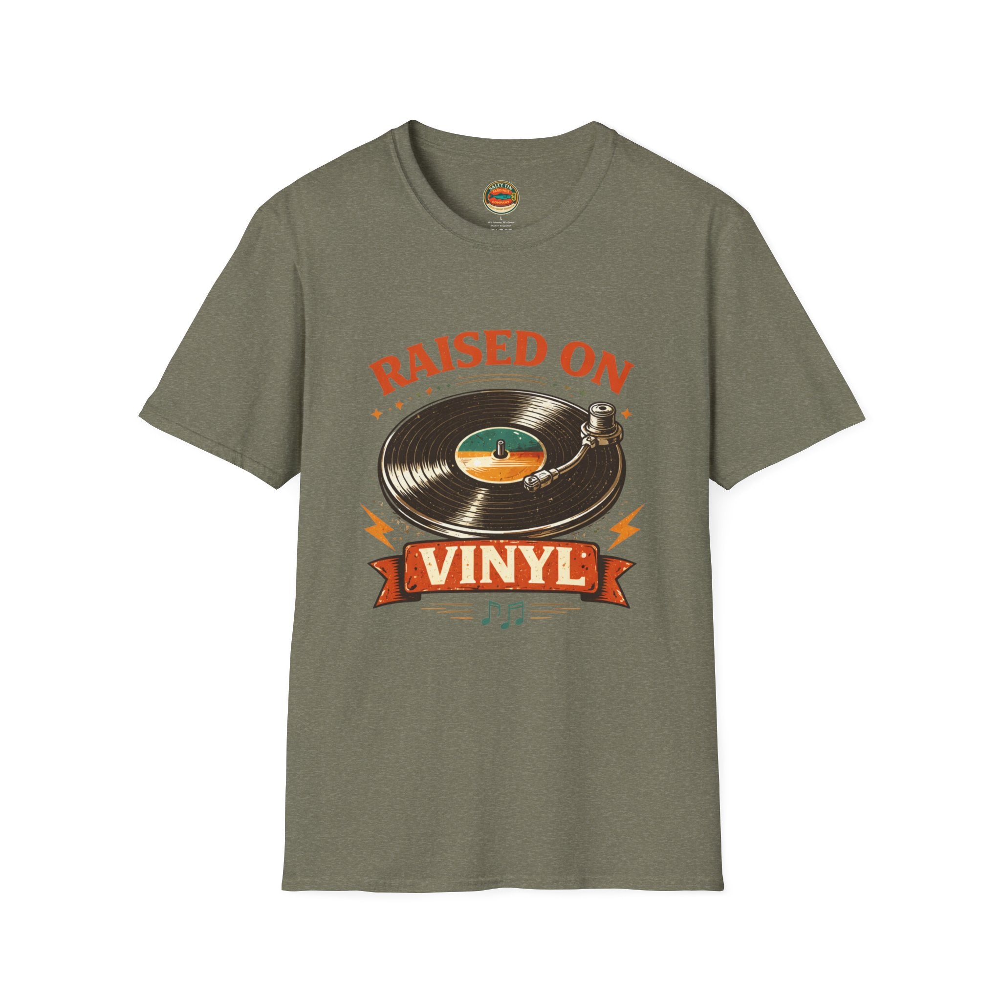 Raised on Vinyl T-Shirt — Retro Record Lover Tee - Creations by Chris and Carlos