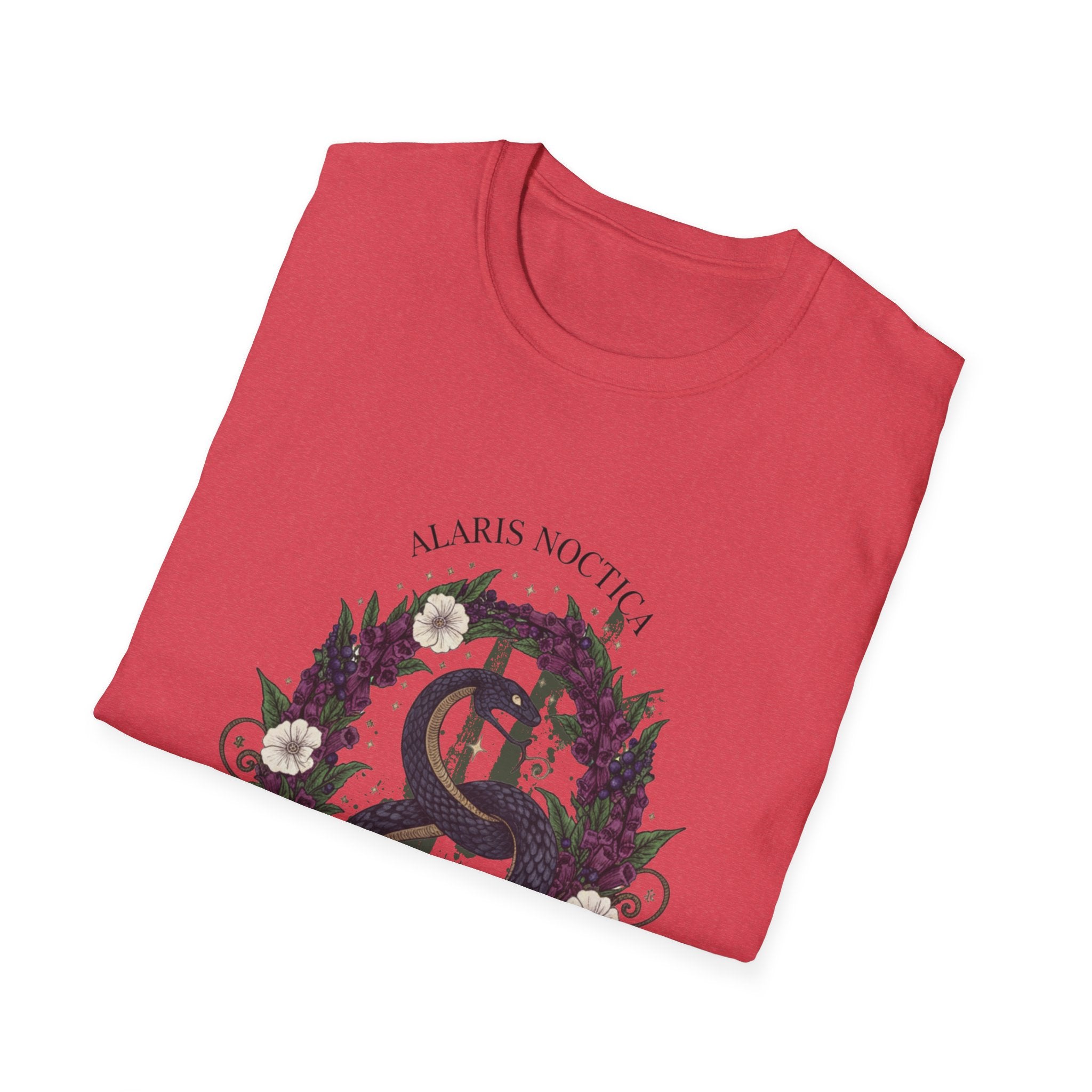 Snake & Wreath Graphic T-Shirt — 'Alarm's Nothing' Floral Gothic Tee - Creations by Chris and Carlos