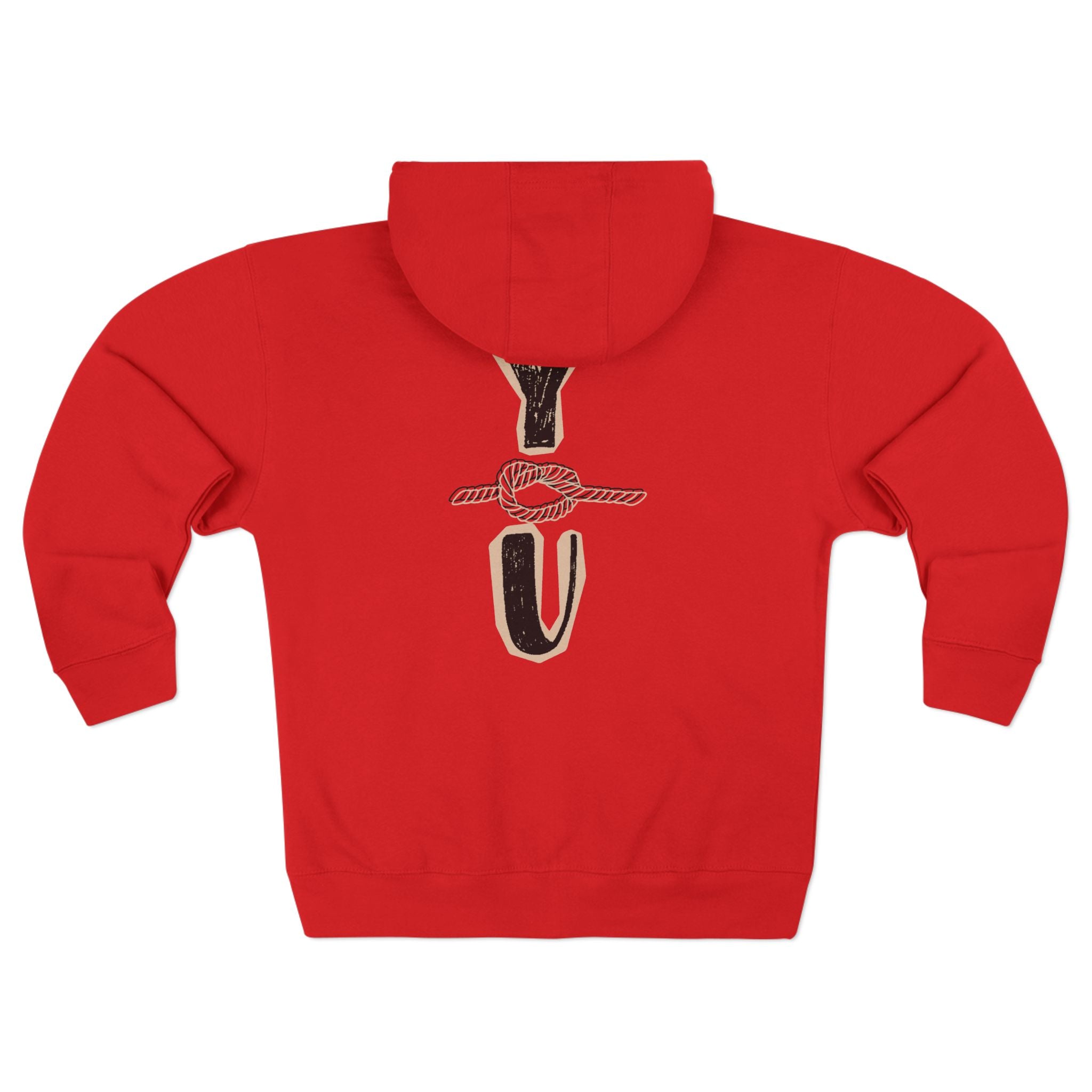 Y KNOT U Rope Knot Anchor Zip Hoodie — Nautical Graphic Unisex Zip-Up - Creations by Chris and Carlos