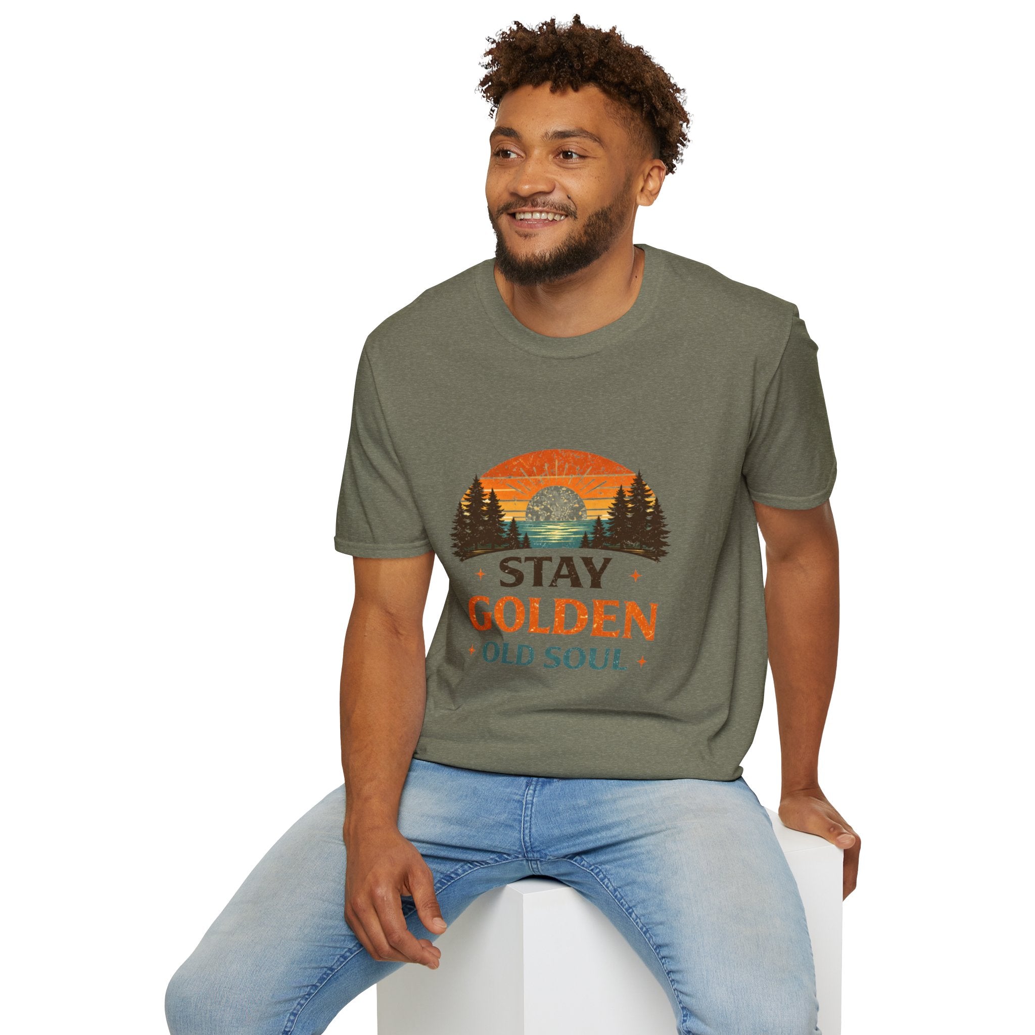 Stay Golden Old Soul T-Shirt — Vintage Sunset Nature Tee - Creations by Chris and Carlos
