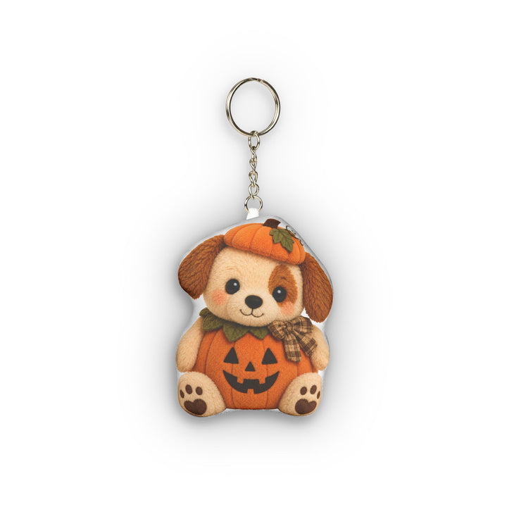 Patch Pumpkin Puppy™ Mini Plush Keychain™ Mini Plush Keychain | Old Soul Harvest™ - Mini Plush Keychain from Old Soul Harvest Harvest Hollow Plush