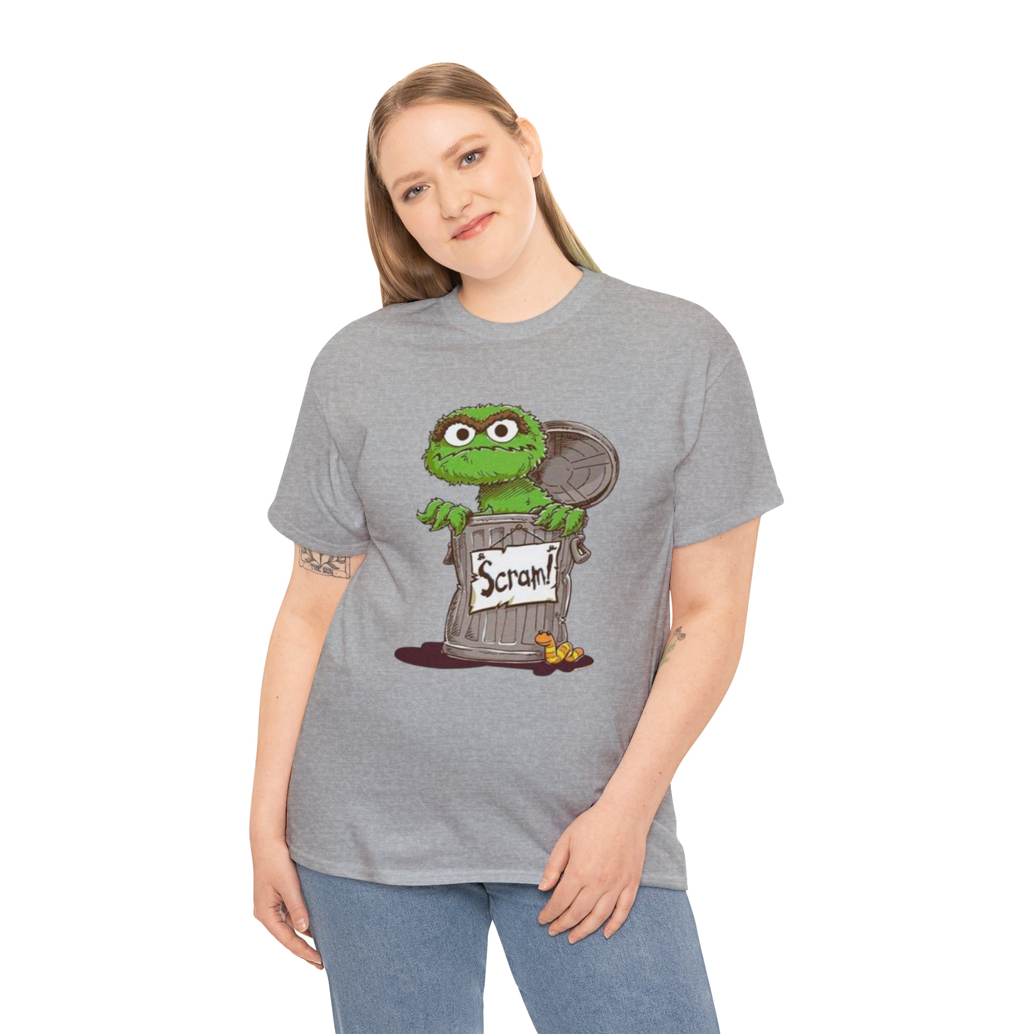 Oscar the Grouch- Unisex Heavy Cotton T-Shirt - Creations by Chris and Carlos