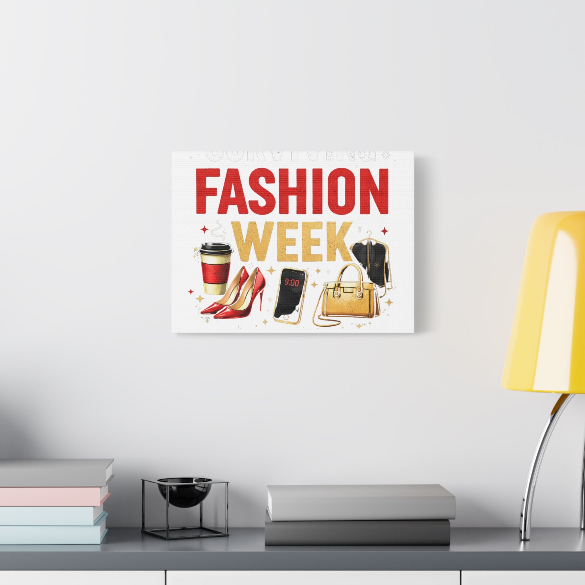 Surviving Fashion Week Canvas Art – Chic Fashion Illustration Wall Decor - Creations by Chris and Carlos
