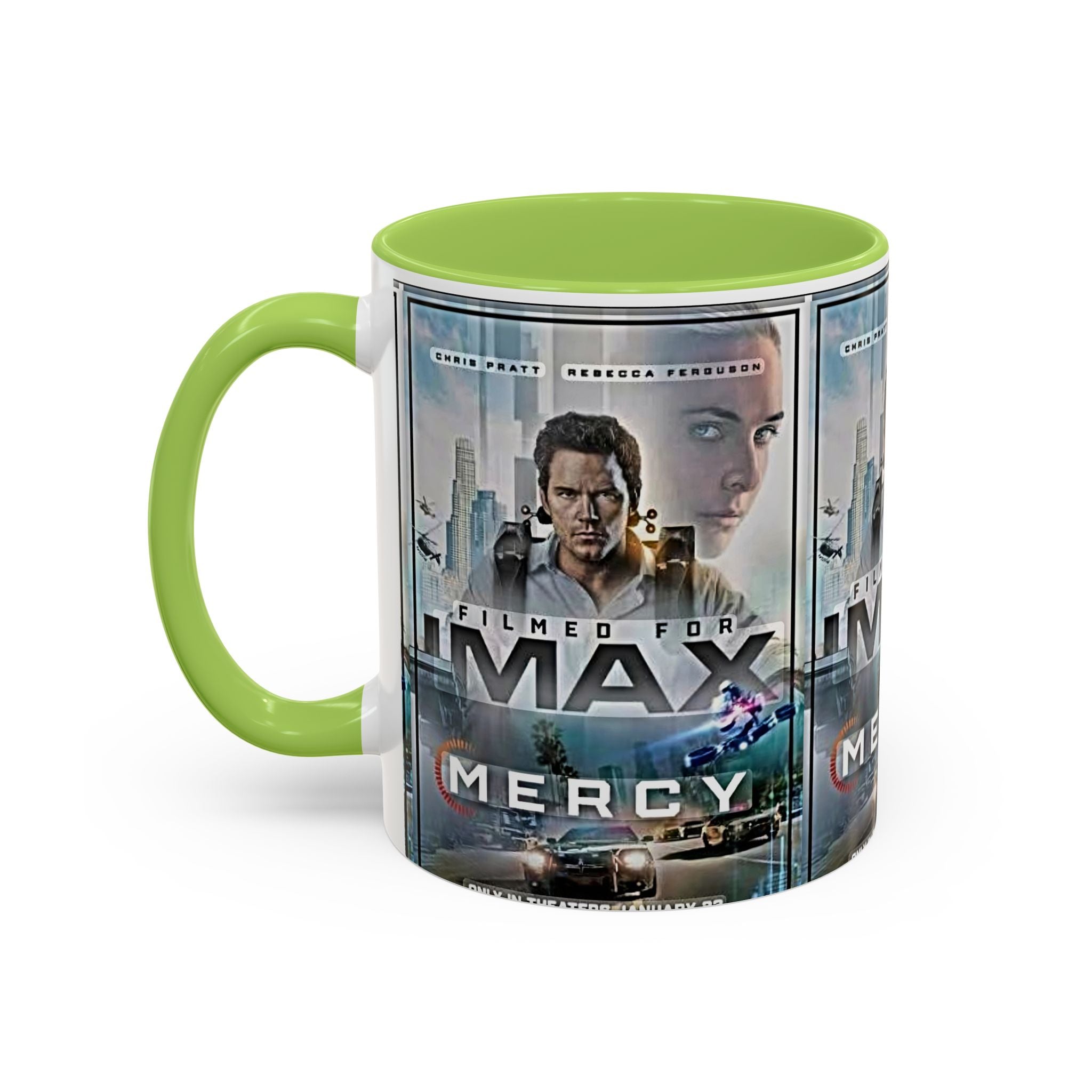 Accent Coffee Mug — 'Mercy' Movie Poster Design (11/15oz) - Creations by Chris and Carlos
