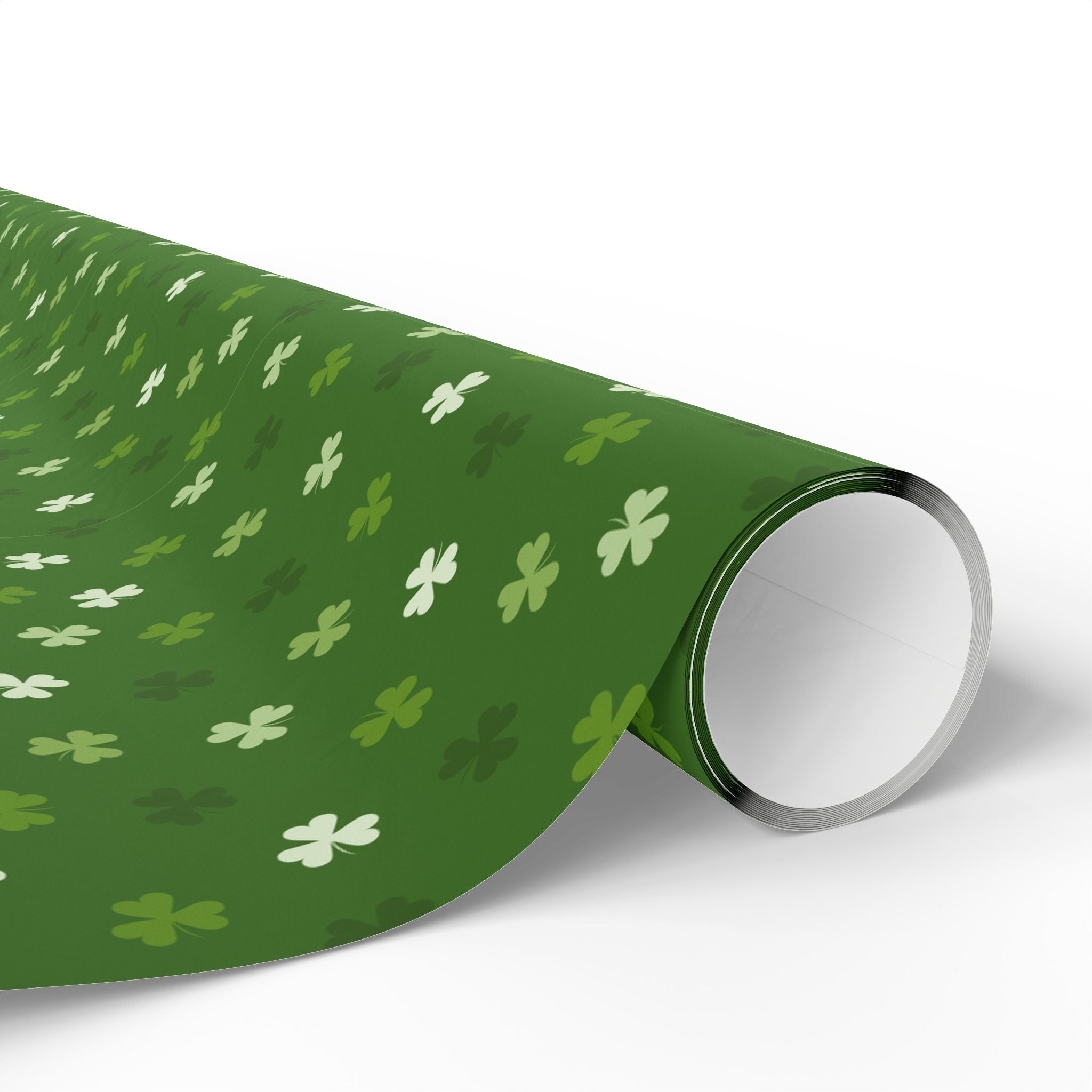 Shamrock Green Wrapping Paper Roll – Clover Pattern Gift Wrap for St. Patrick’s Day - Creations by Chris and Carlos