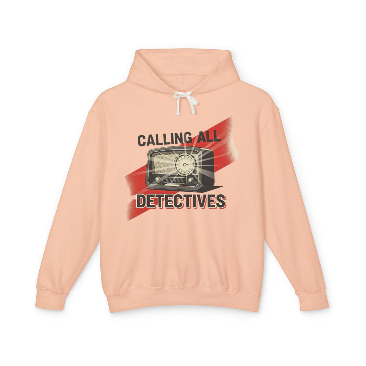 Calling All Detectives Hoodie | Unisex Lightweight Sweatshirt for Mystery Lovers | Ideal for Gift, Crime Enthusiasts, Cozy Nights