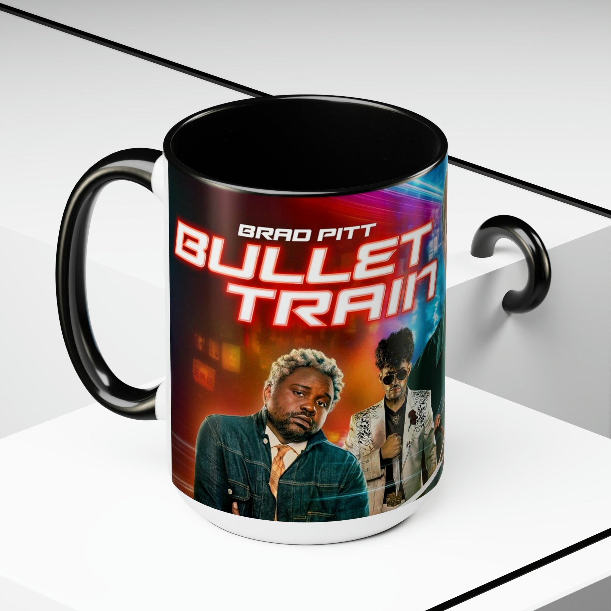 Bullet Train- Two-Tone Coffee Mugs, 15oz - Creations by Chris and Carlos