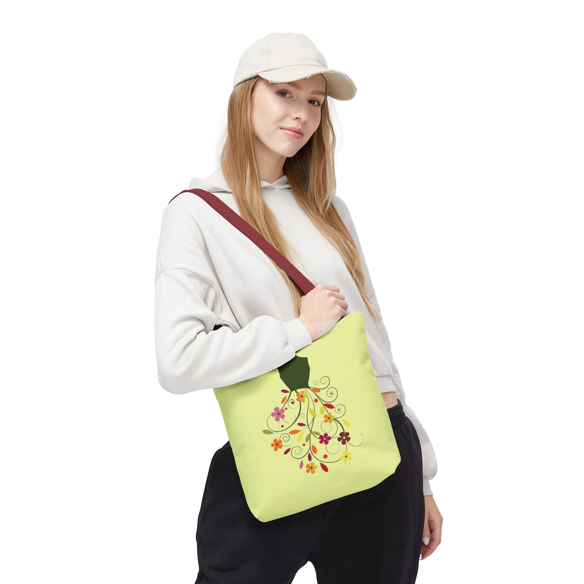 Floral Dressform Tote Bag – Spring Floral Pattern AOP Tote - Creations by Chris and Carlos