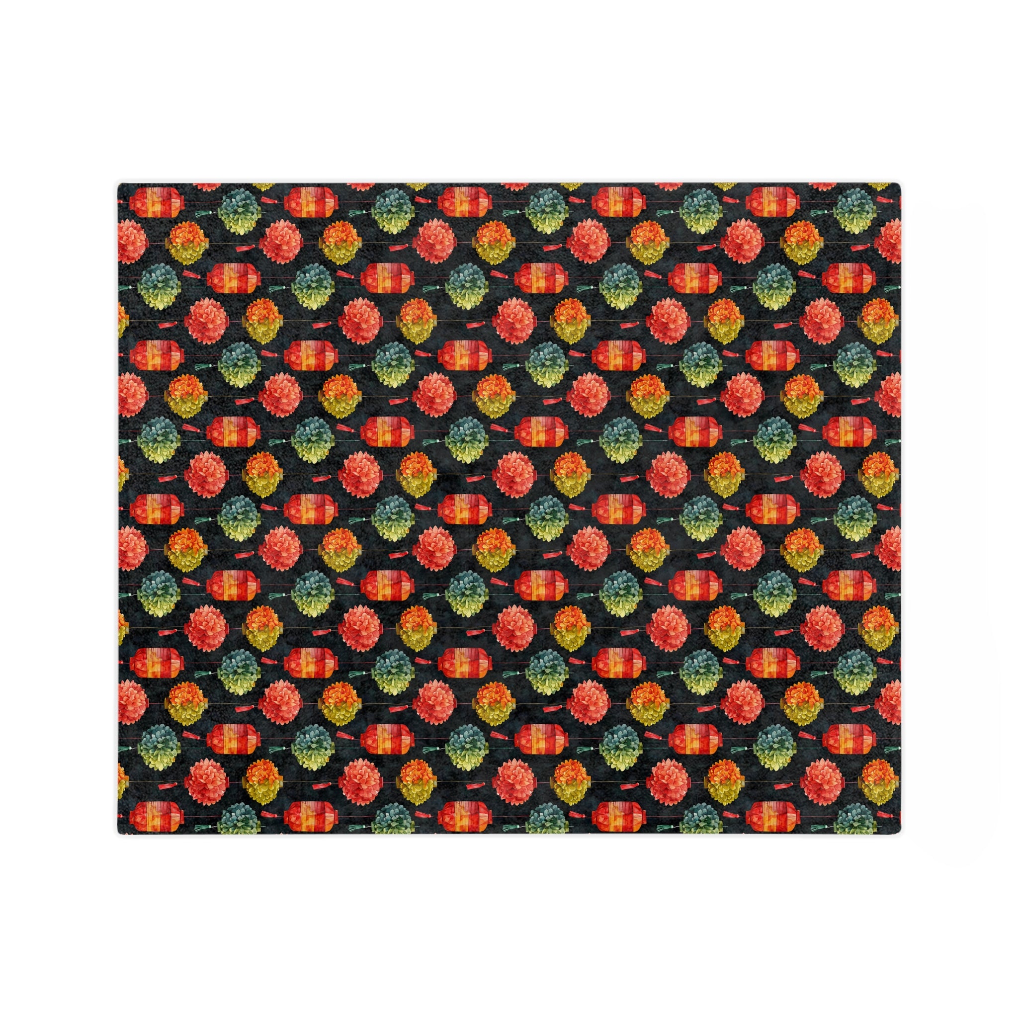 Sol y Alegría (Sun and Joy) Collection-Lanterns Velveteen Blanket - Creations by Chris and Carlos