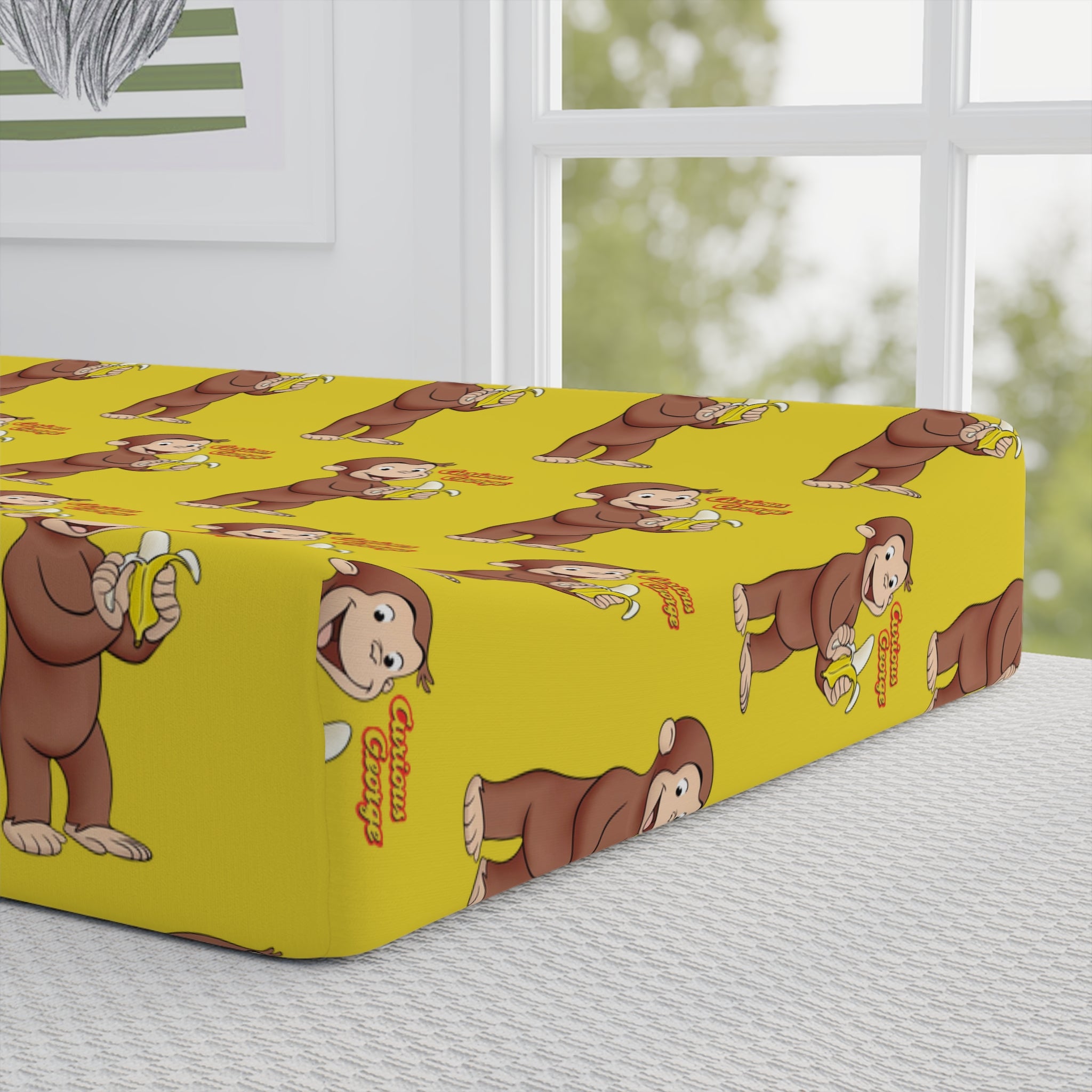 Baby Changing Pad Curious George Cover — Cute Baby Sloth Pattern - Creations by Chris and Carlos