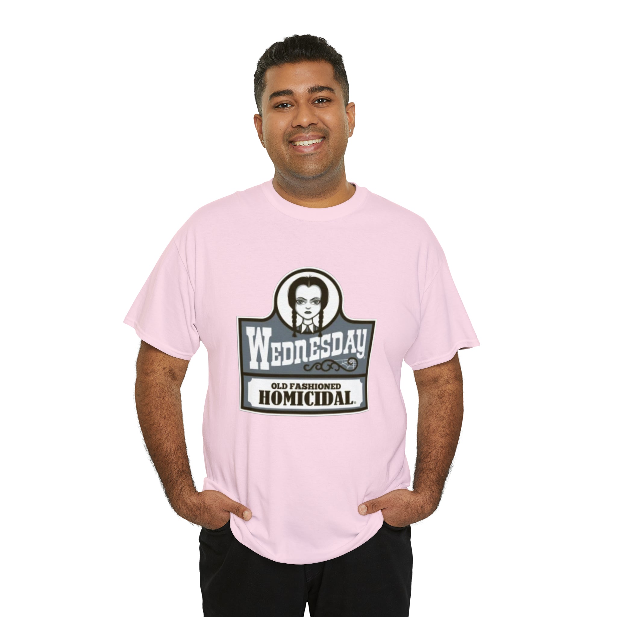 Wednesday- Wendys Unisex Heavy Cotton T-Shirt - Creations by Chris and Carlos