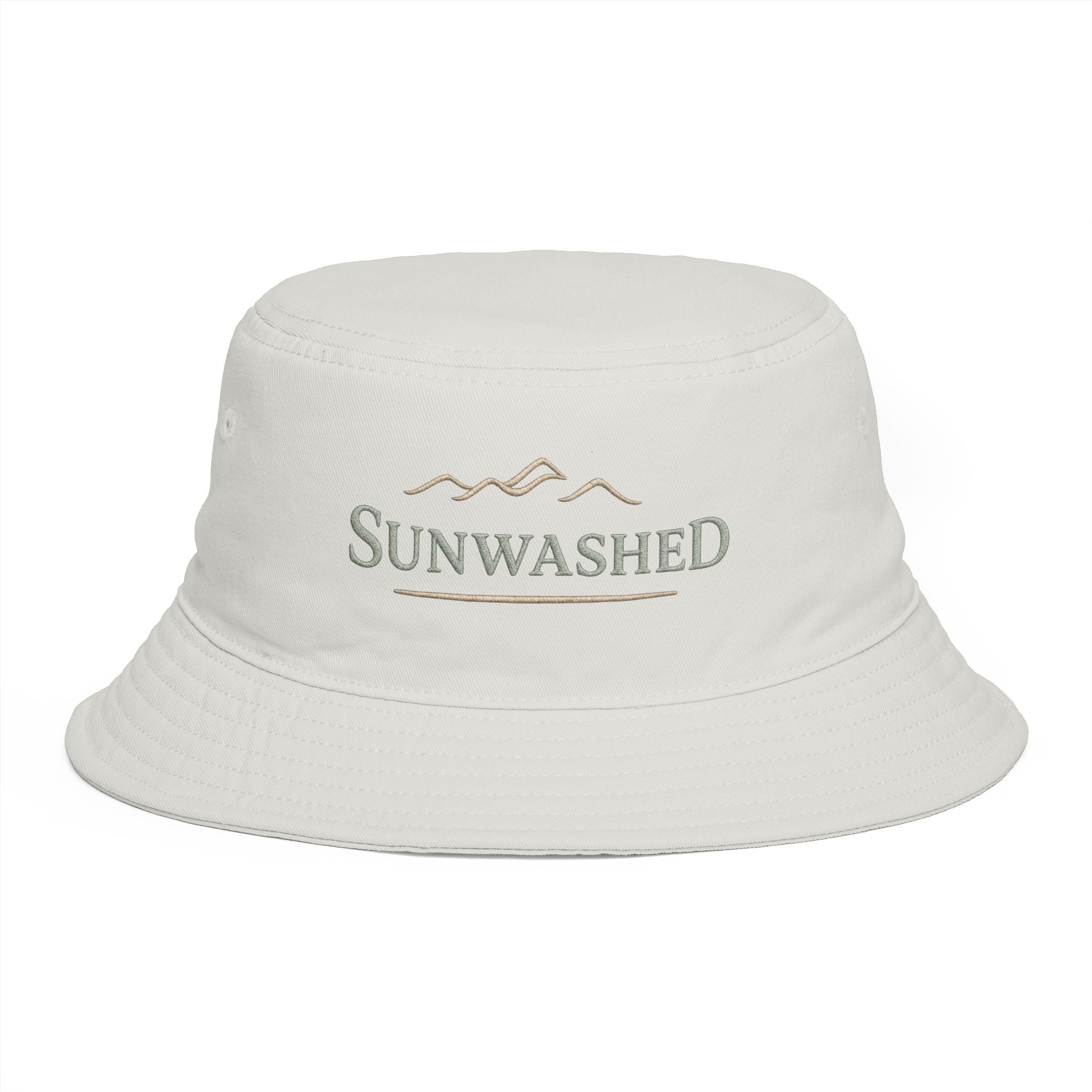 Sunwashed Mountain Bucket Hat — Brown Outdoor Travel & Festival Sun Hat - Creations by Chris and Carlos