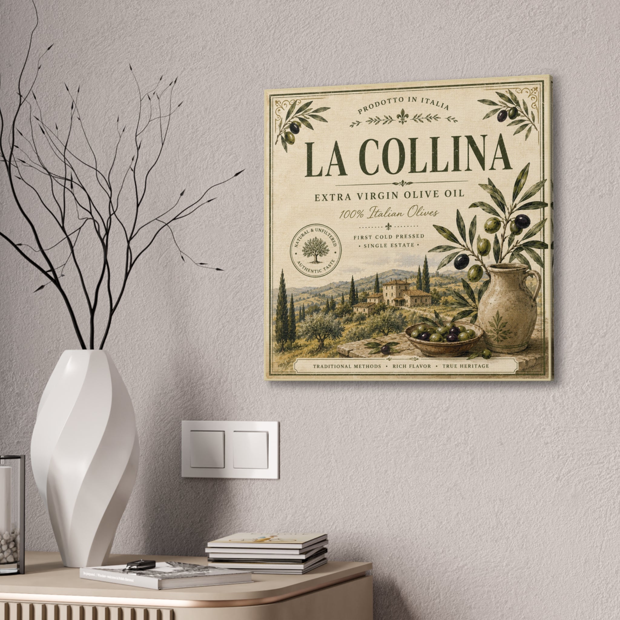 La Collina Olive Oil Canvas Wall Art - Creations by Chris and Carlos