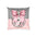 Pink Disco Skull Pillow — Checkered Gothic Kawaii Decorative Throw Pillow