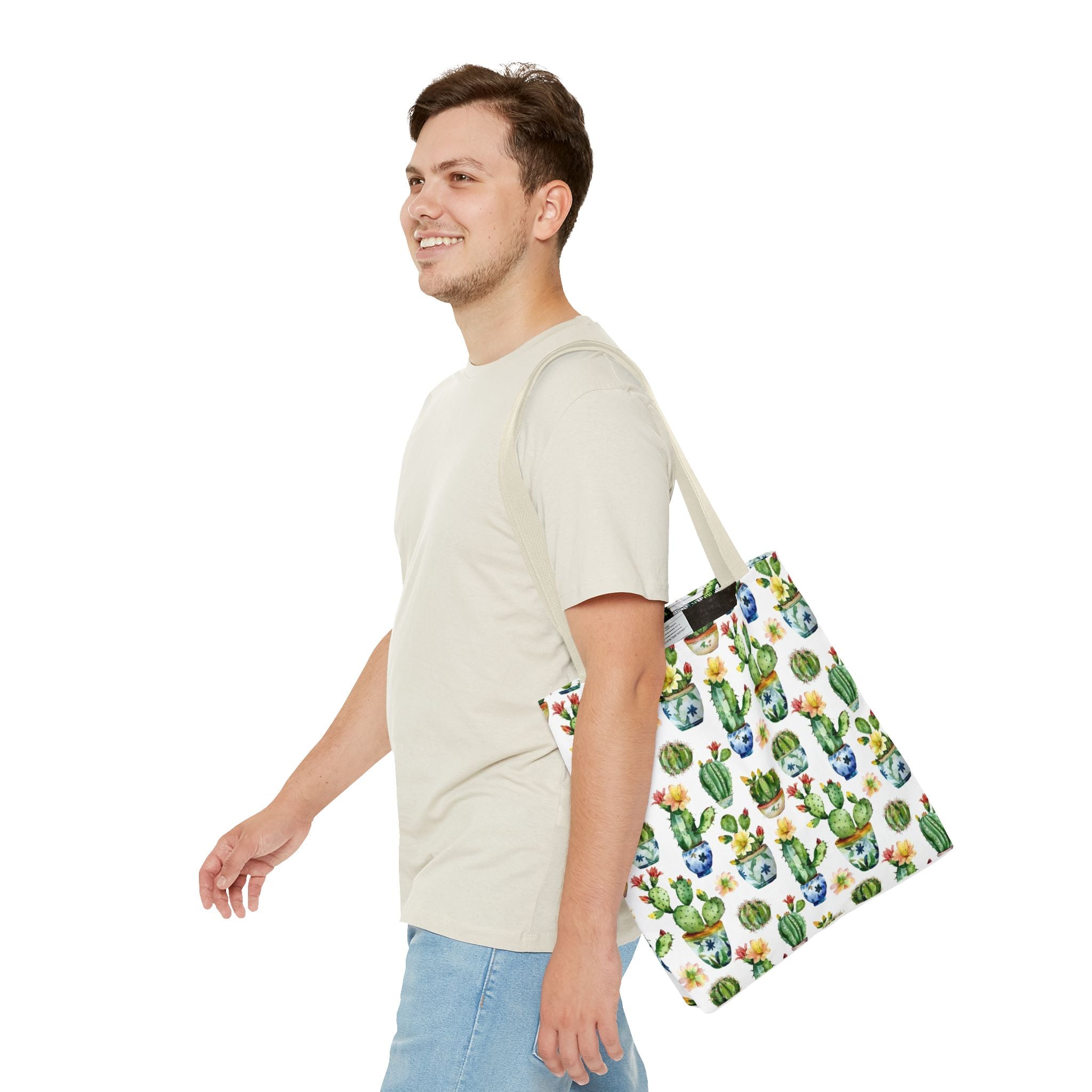 Sol y Alegría (Sun and Joy) Collection- Cactus Succulent Pattern Microfiber Blanket Soft Velveteen Throw for Home & Garden Lovers Cactus Watercolor Tote Bag – Floral Potted Succulent Pattern All-Over Print - Creations by Chris and Carlos