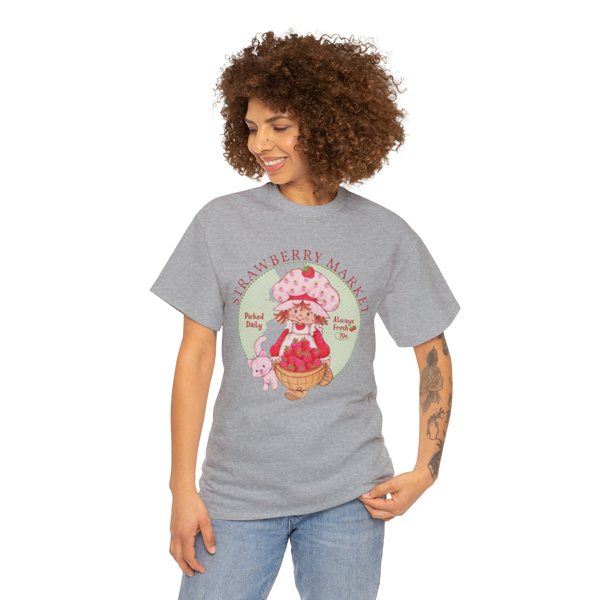 Strawberry Shortcake-  Unisex Heavy Cotton T-Shirt - Creations by Chris and Carlos